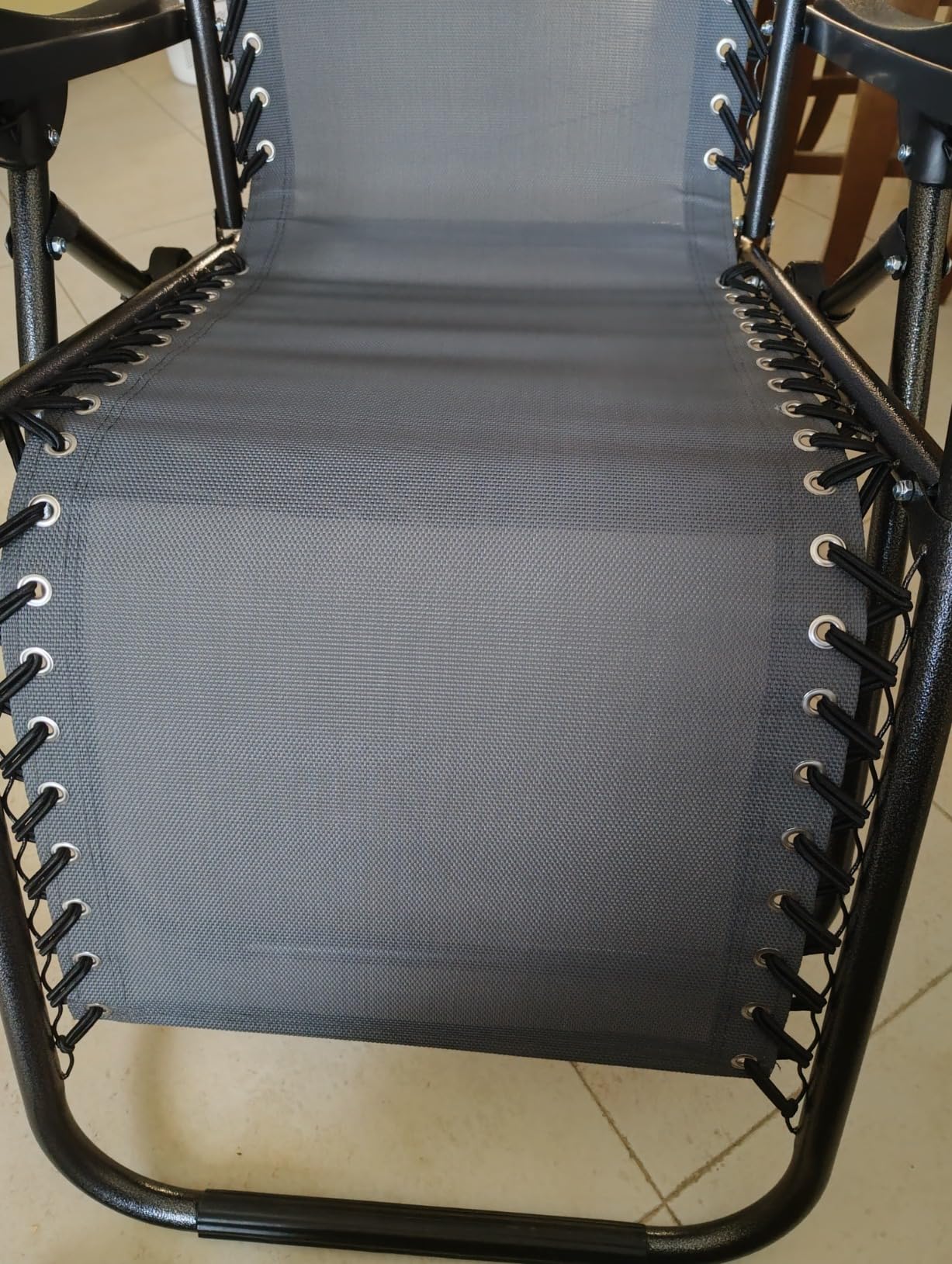 Baroni Home sdraio zero gravity pieghevole giardino nero