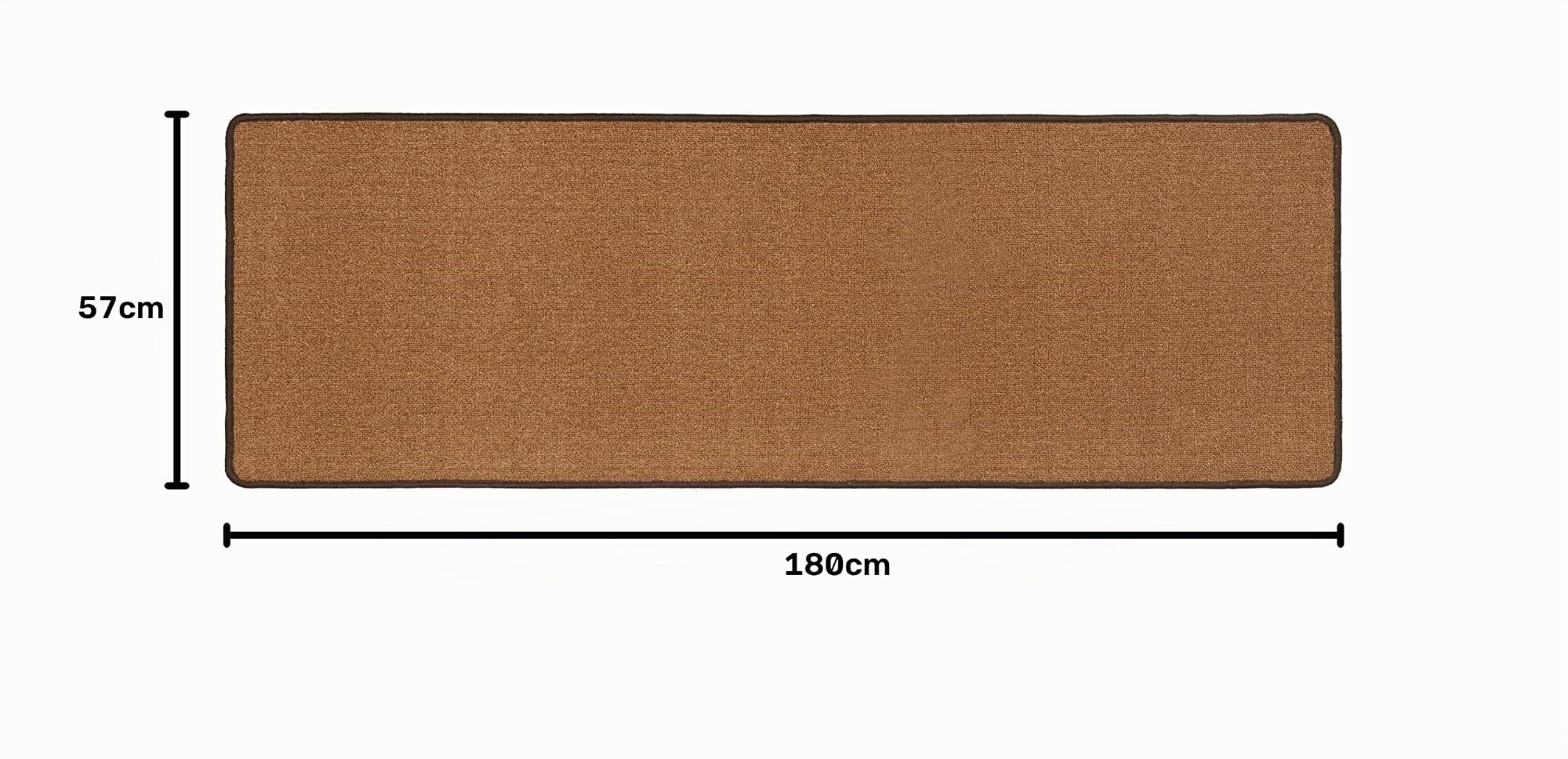 Baroni Home Tappeto Cucina Antiscivolo Marrone 57x180 cm
