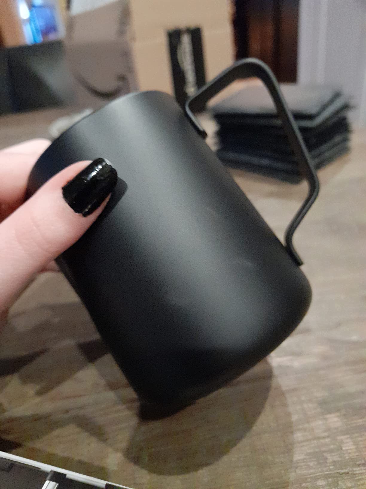 bonVIVO Muvo Lattiera Acciaio Inox 330 ml Argento Graduata