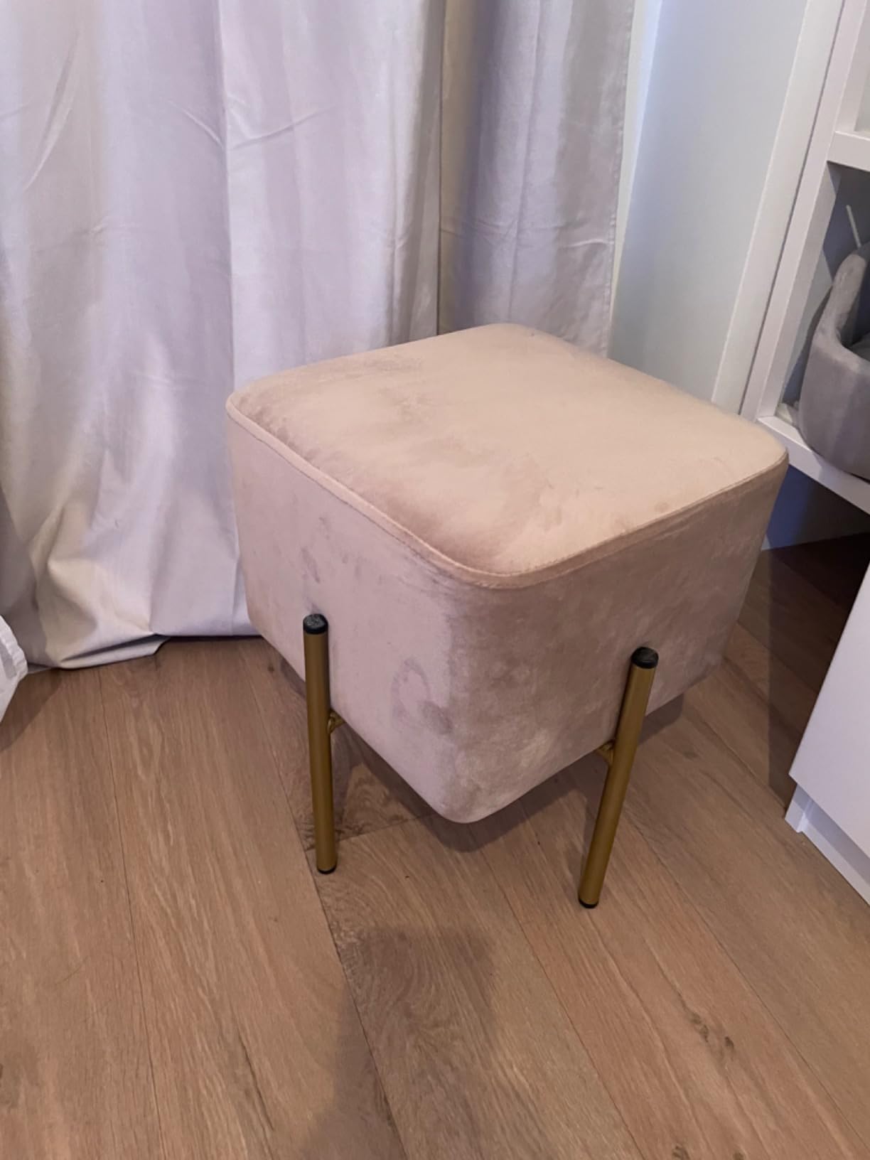 Baroni Home Pouf Velluto Fucsia Bordo Turchese 33x33x38 cm