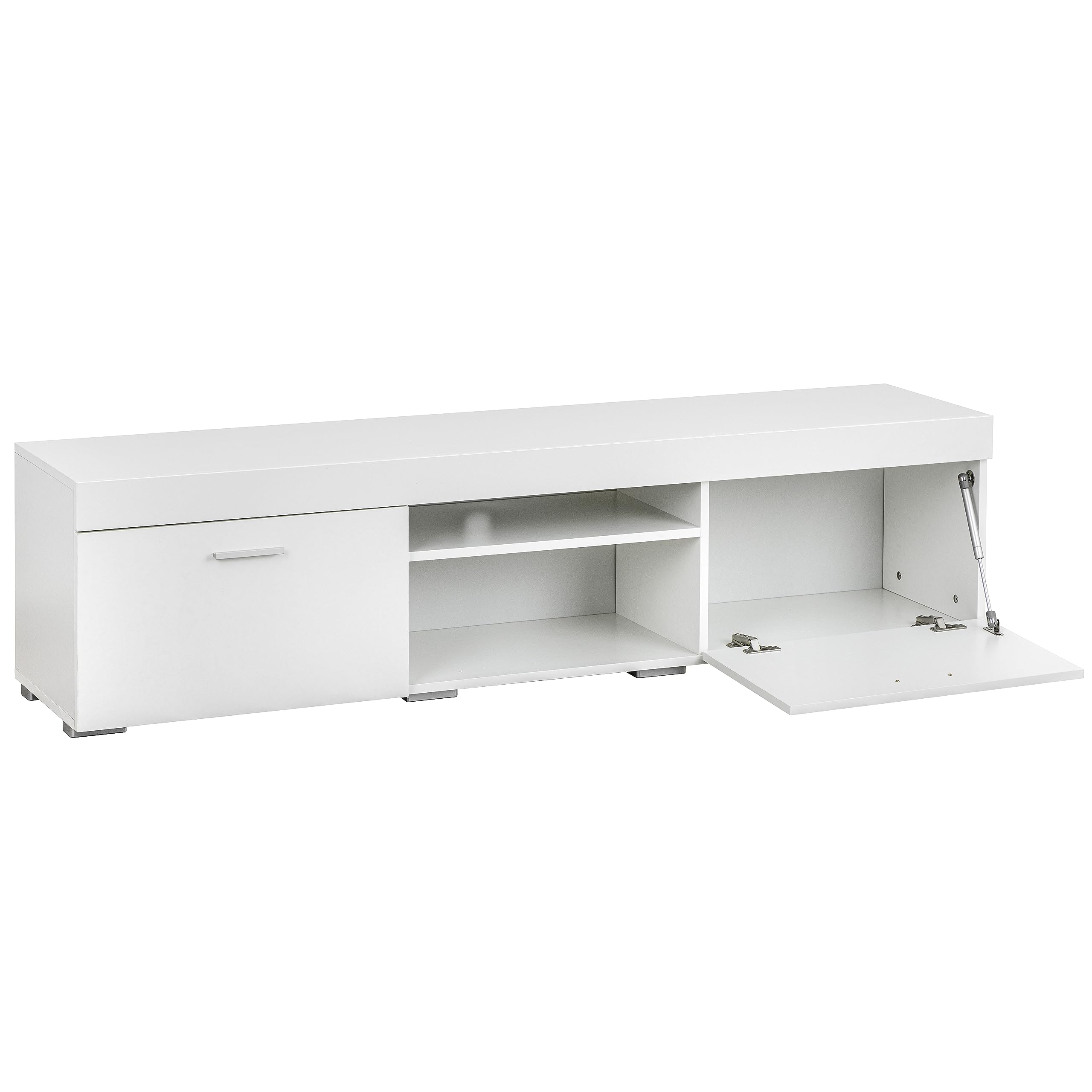 Baroni Home Mobile TV Bianco 2 Sportelli 160x35x40 cm