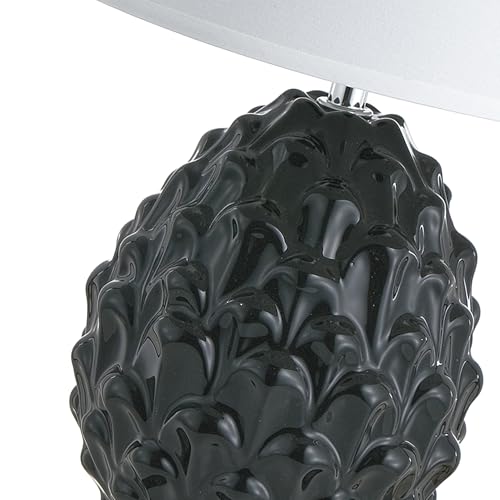 Baroni Home Pigna Nera Lampada Tavolo Ceramica E27