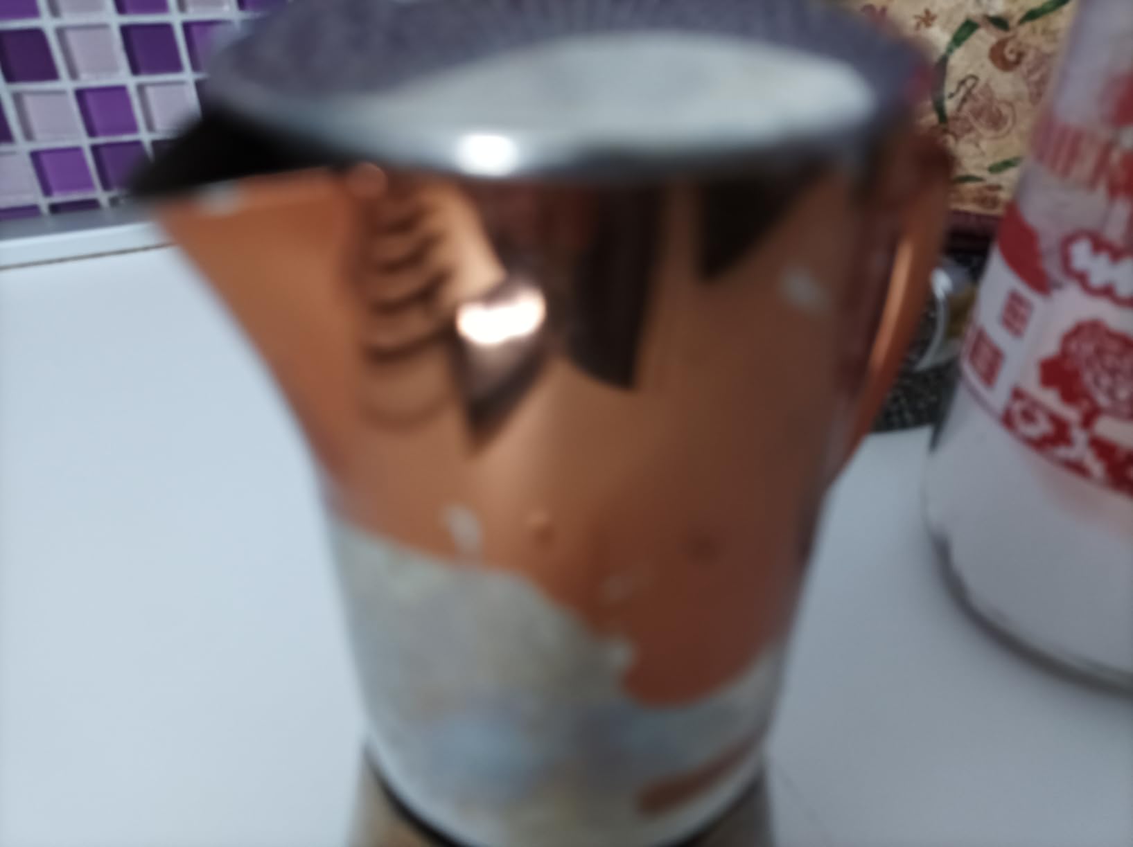 bonVIVO Moka 2 Tazze 100 ml Rame Induzione Acciaio Inox