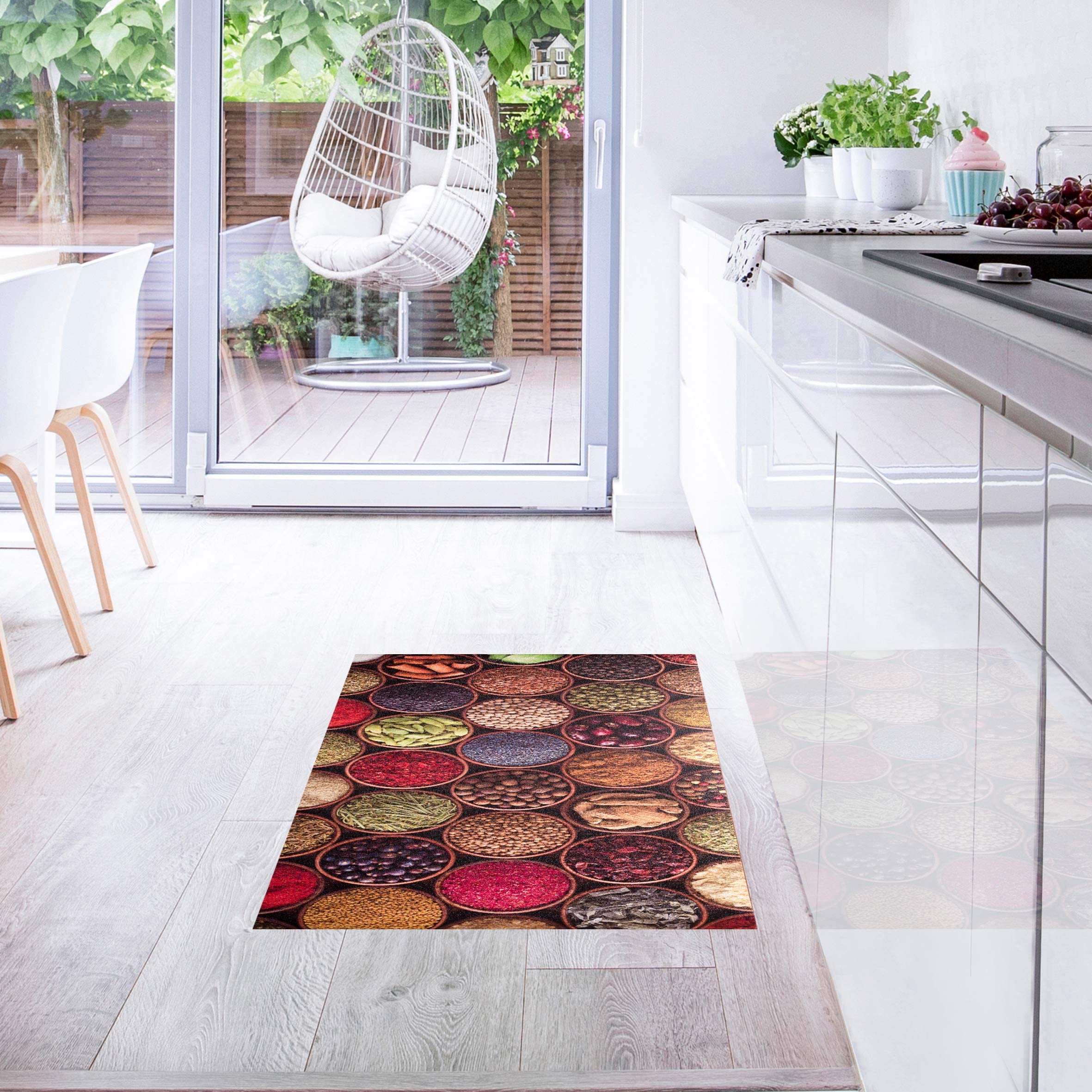 Baroni Home Tappeto PVC 120x60 cm Spezie Antimacchia