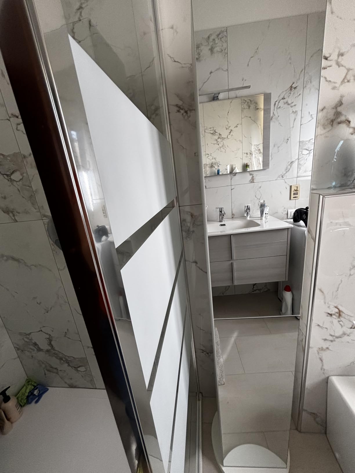 Baroni Home Specchio Girevole Colonnina Mobile Bianco 169 cm