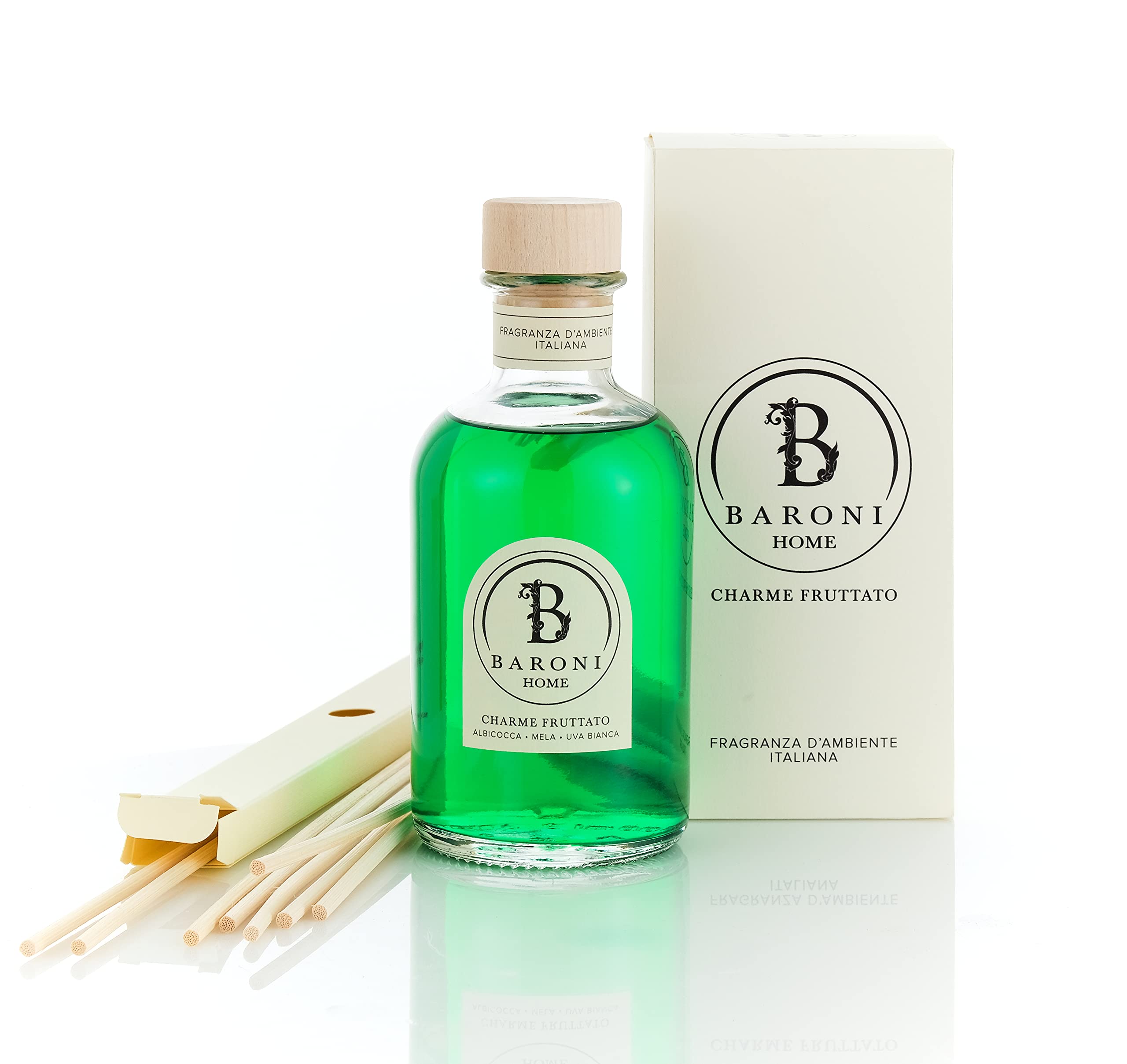 Baroni Home diffusore bastoncini Charme Ambrato 250 ml naturale