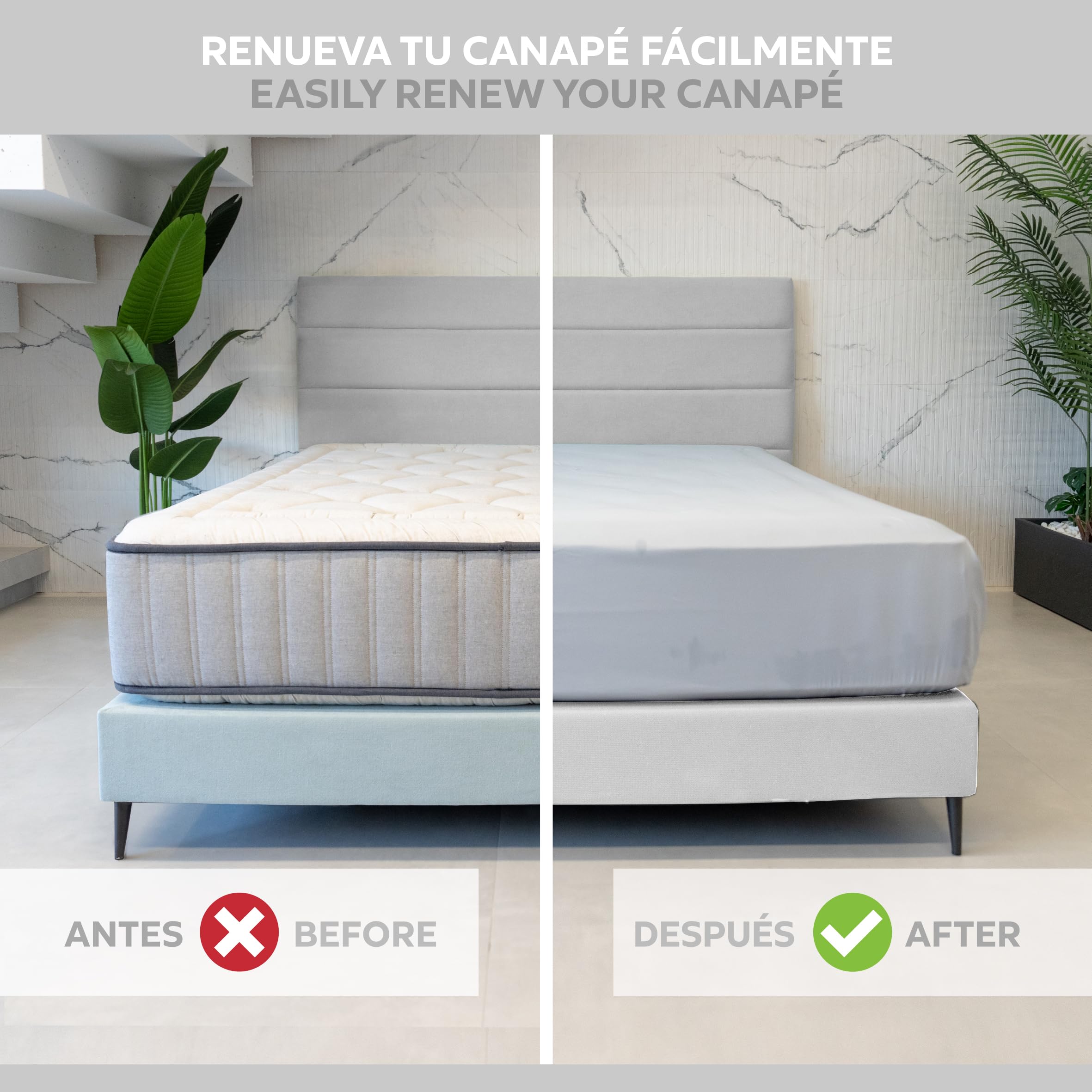 Textilhome Coprisommier Elastico Bianco 180x200 cm King Size
