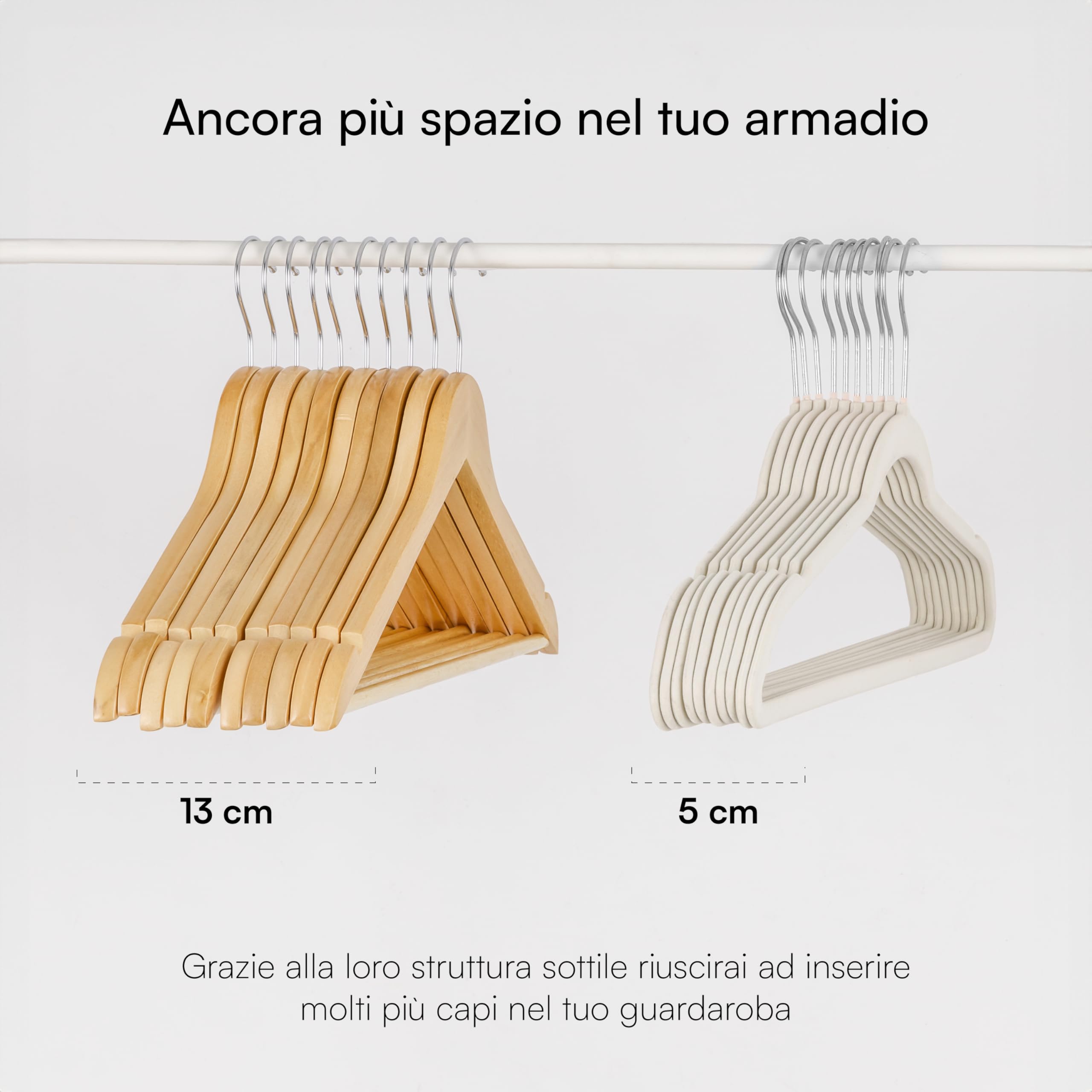 Baroni Home Grucce Velluto Panna 44,5 cm 50 Pezzi Antiscivolo