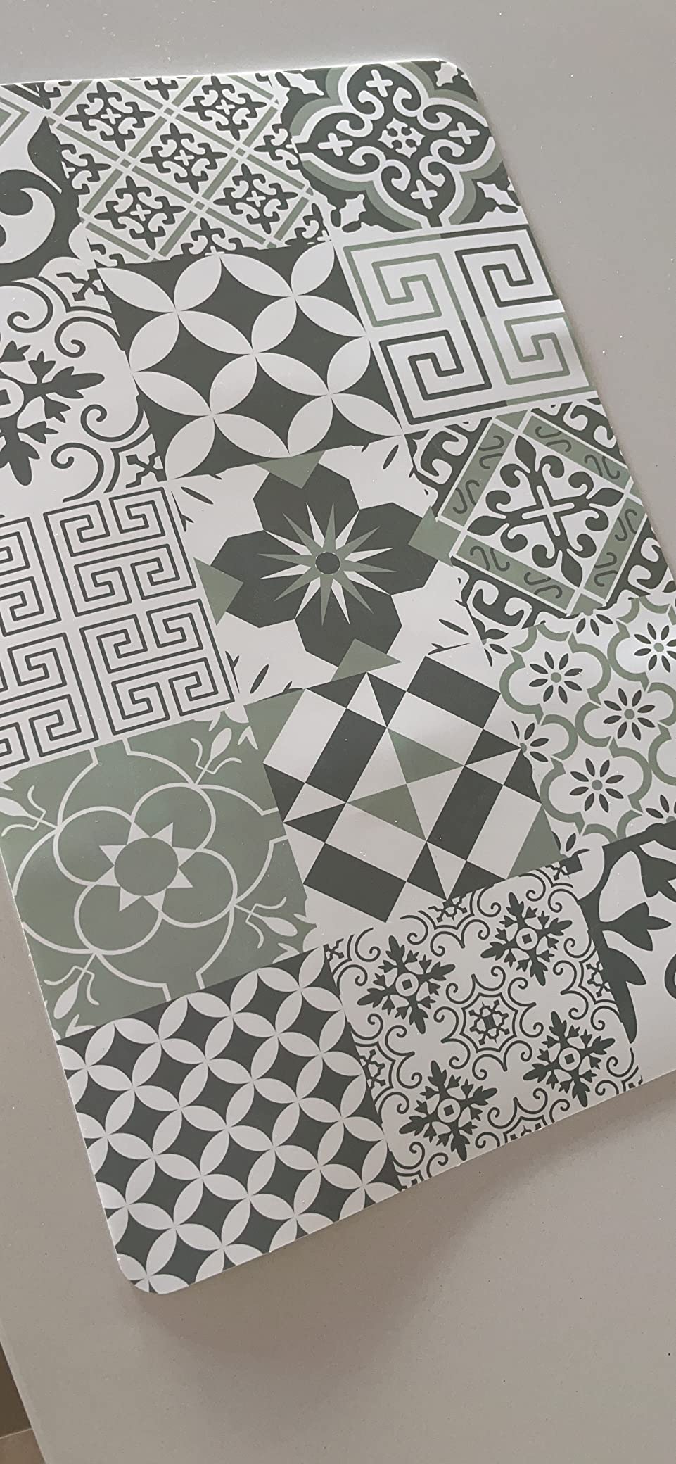 Baroni Home Arabesque Tovaglietta Americana Grigio Set 6 Pezzi