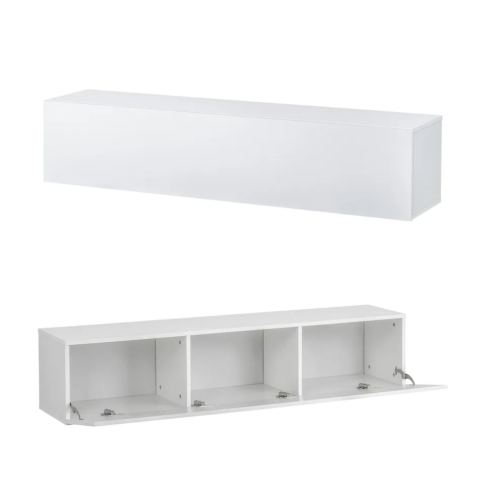 Baroni Home mobile TV sospeso 3 cassetti bianco 140 cm MDF