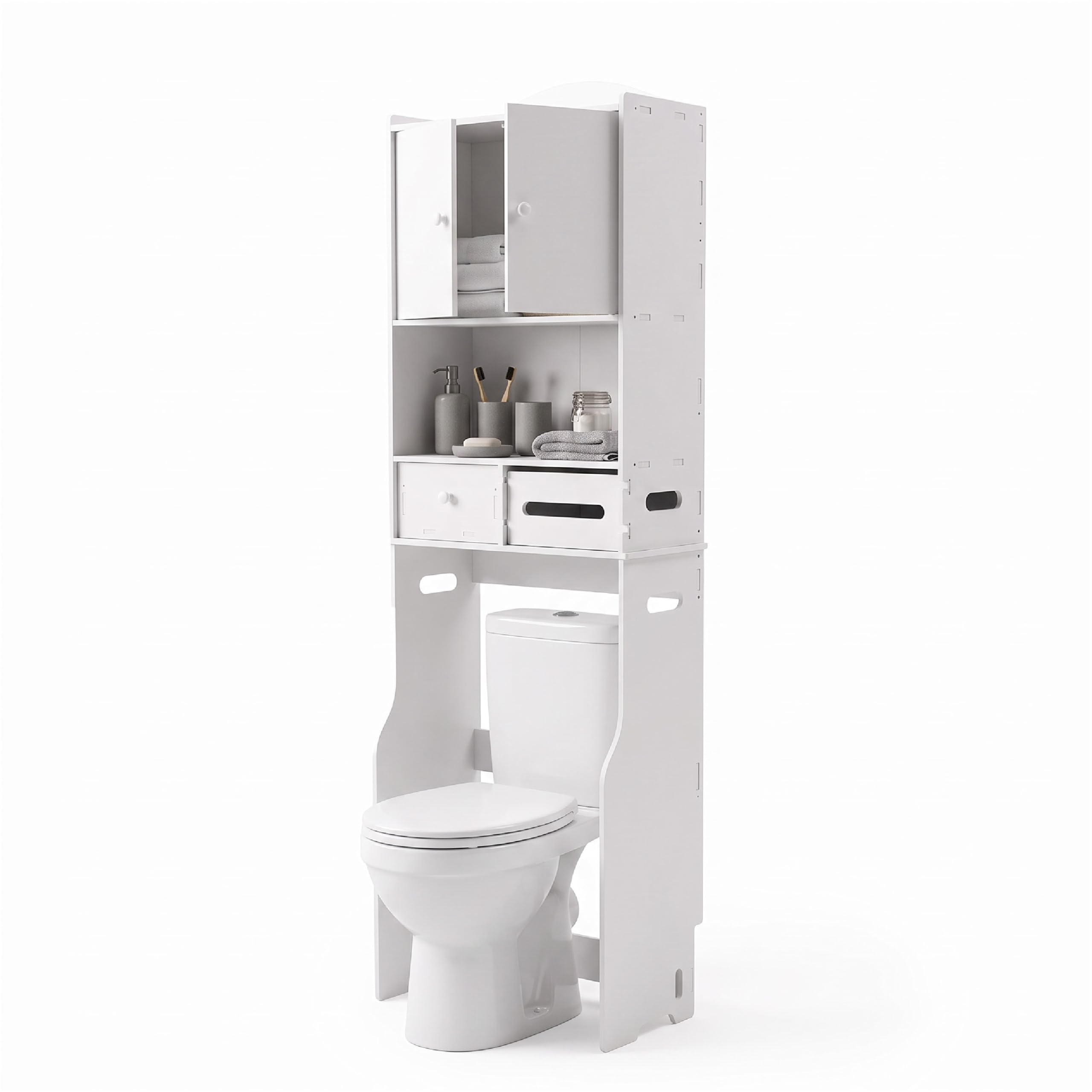 Baroni Home Mobile Sopra WC 1 Ripiano 48x20x90 cm Plastic Wood