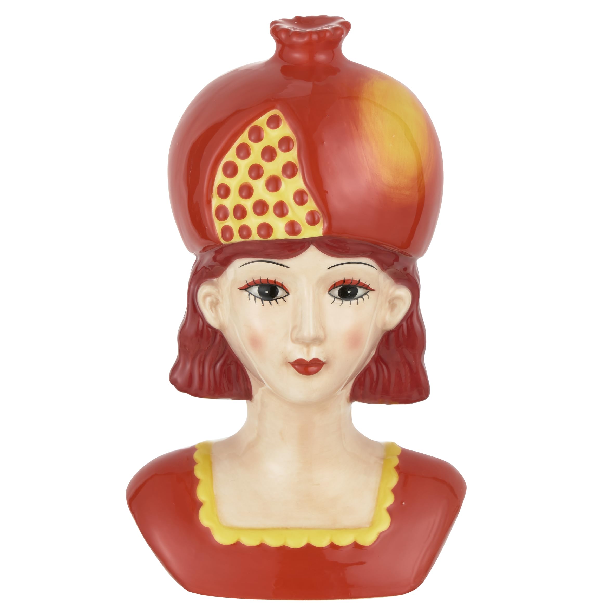 Baroni Home Frutta Vaso ceramica fragola grande 11x9,4x18 cm