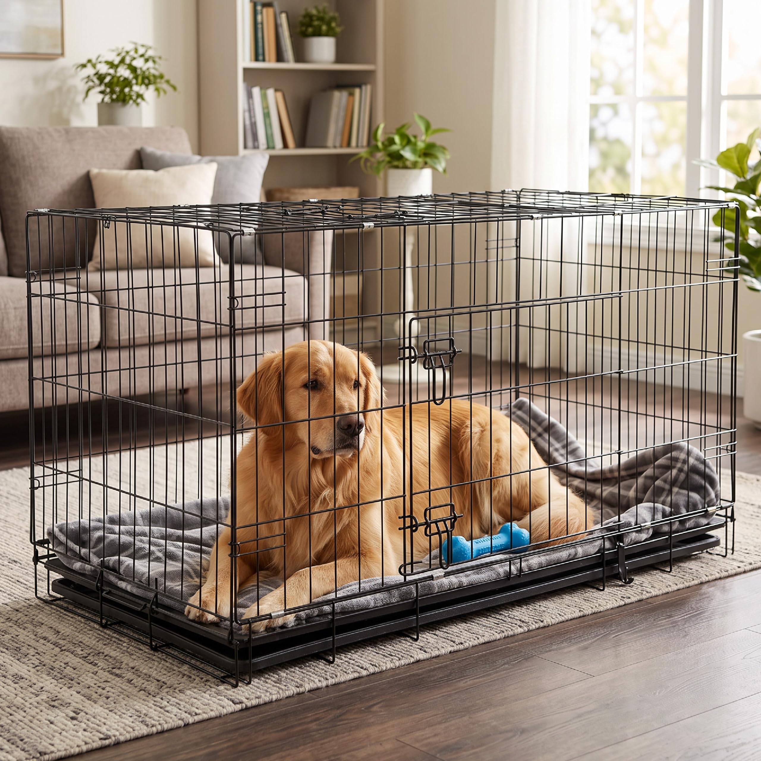 Baroni Home Gabbia Cani Metallo Grande 130x60x70 cm