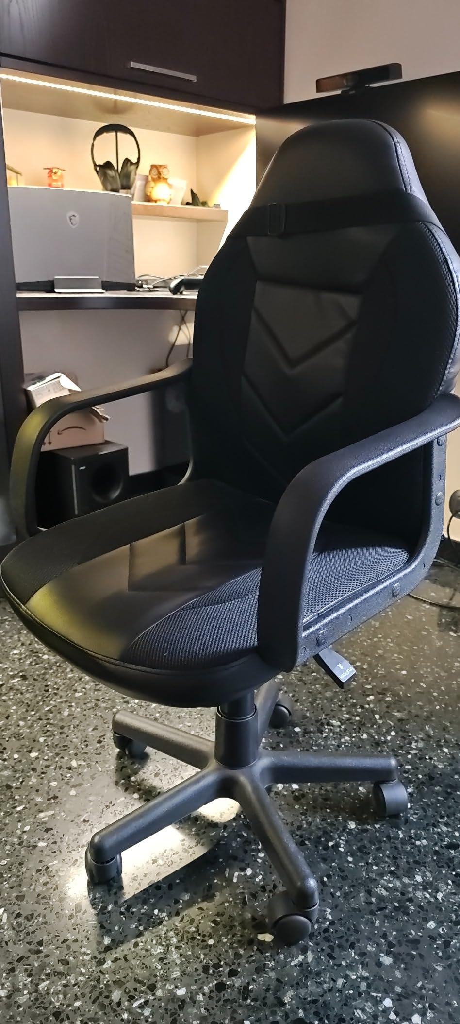 Baroni Home Sedia Gaming Ergonomica Blu 56x50x106 cm