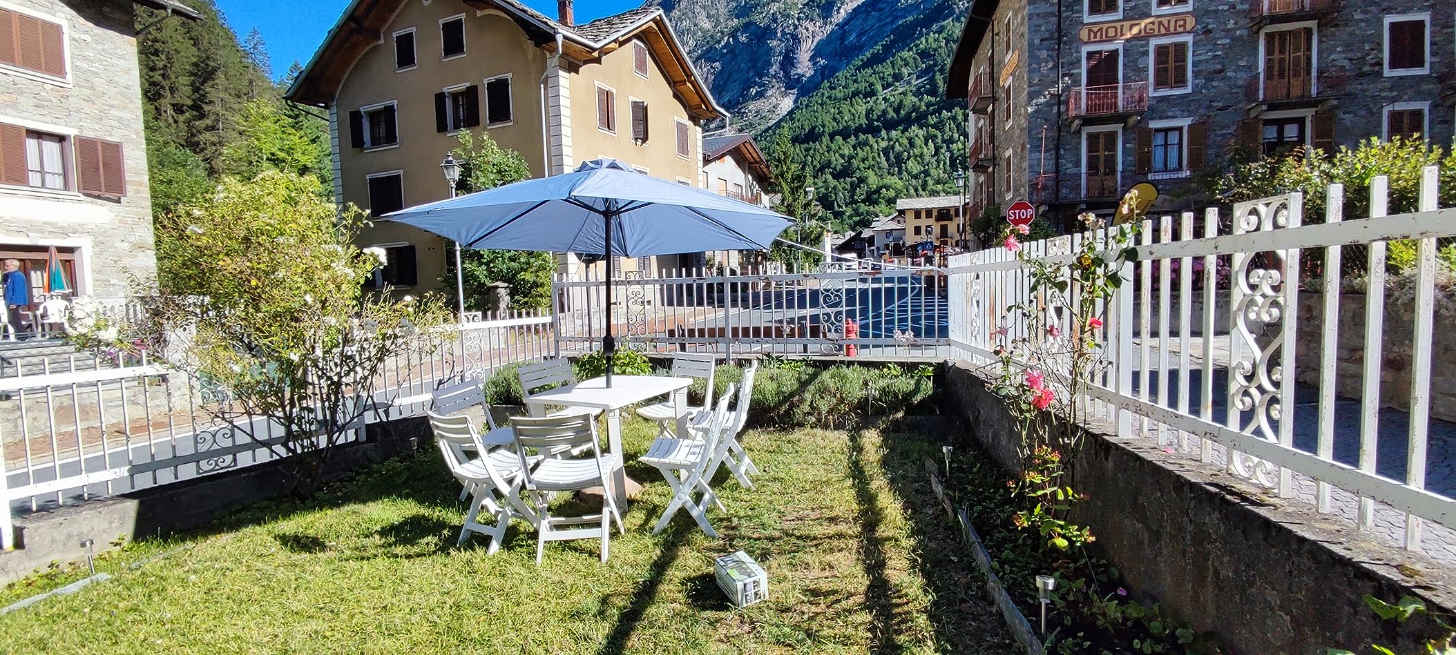 Baroni Home Ombrellone da Giardino Grigio 270x236 cm con Manovella