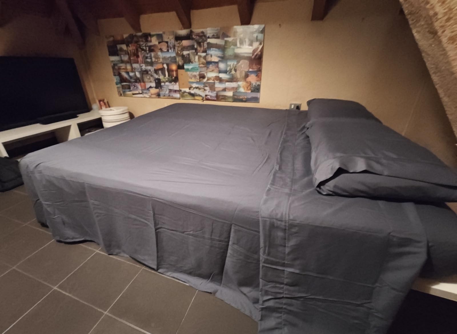 Textilhome EasyCosy Set Lenzuola Singolo 105x200 Grigio Chiaro 3 Pezzi