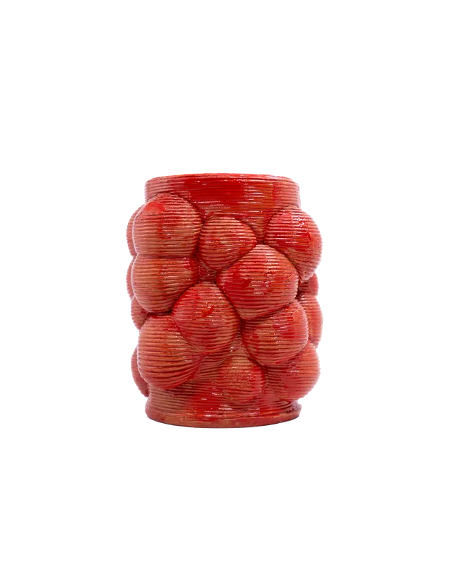 SuperForma Bolle 02 vaso smalto rosso
