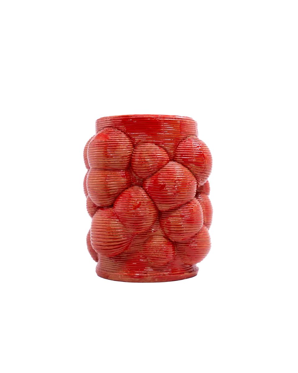 SuperForma Bolle 02 vaso smalto rosso