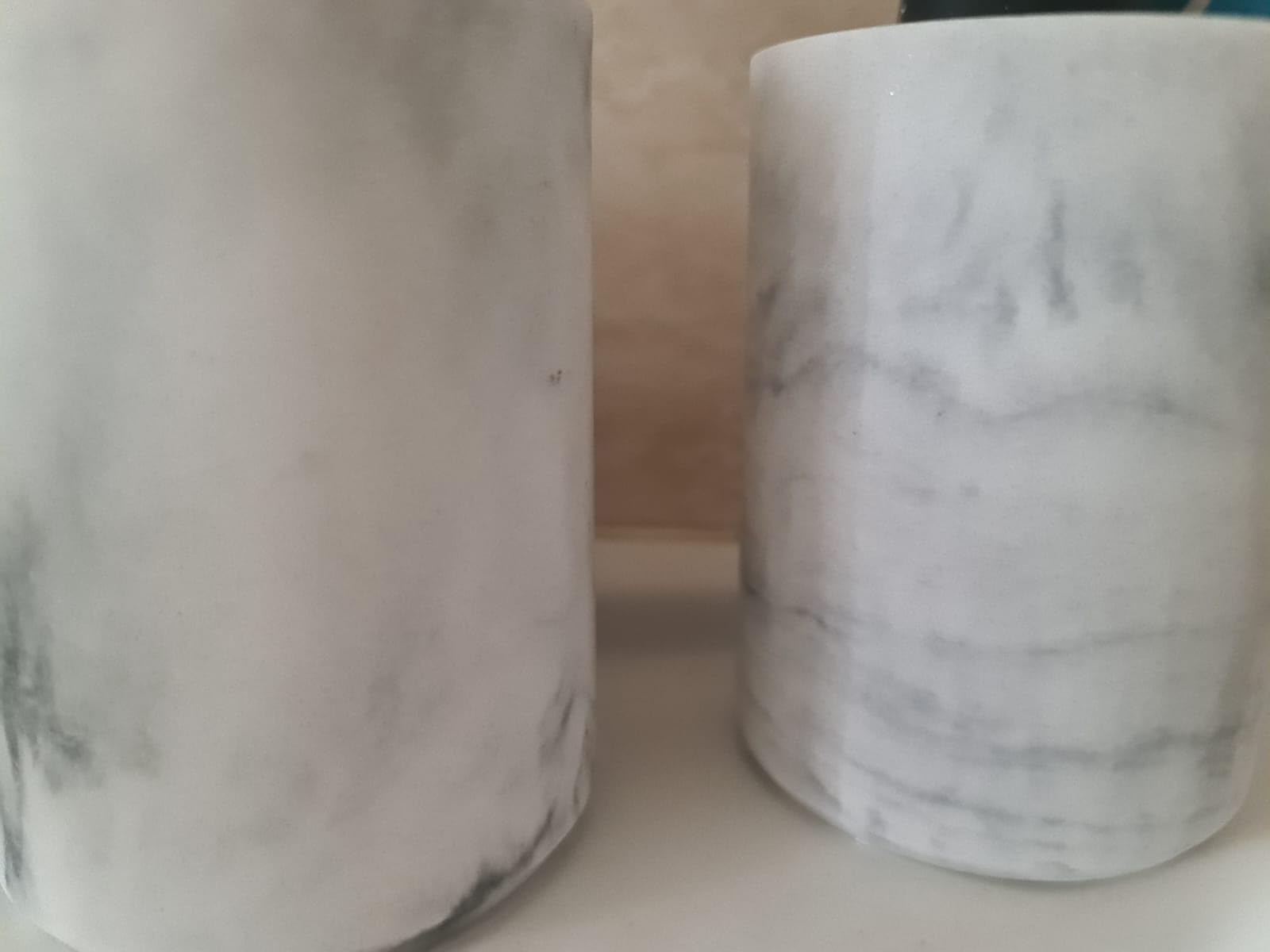bonVIVO Marmora set accessori bagno 4 pezzi nero effetto marmo