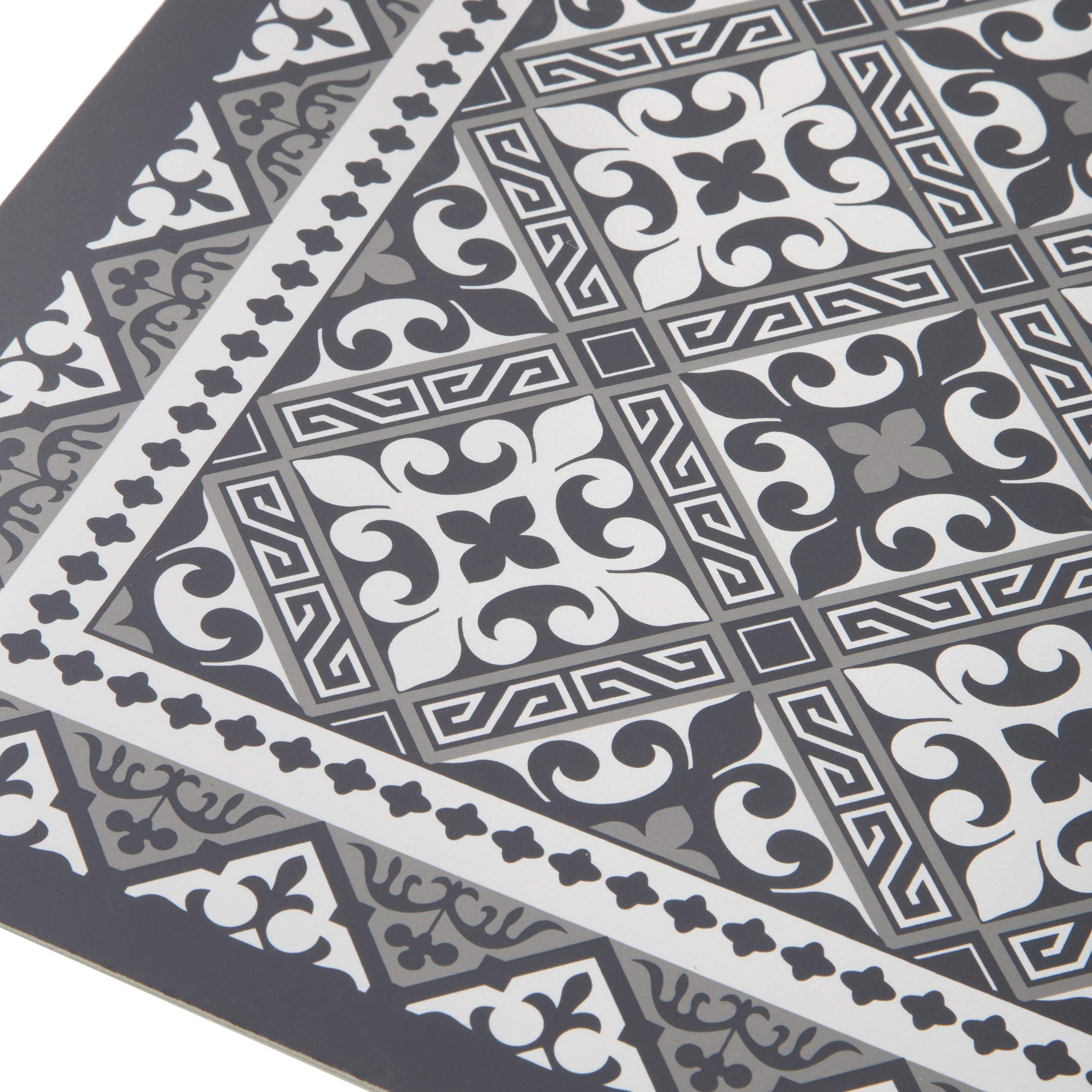 Baroni Home Arabesque Tovaglietta Americana Grigio Set 6 Pezzi