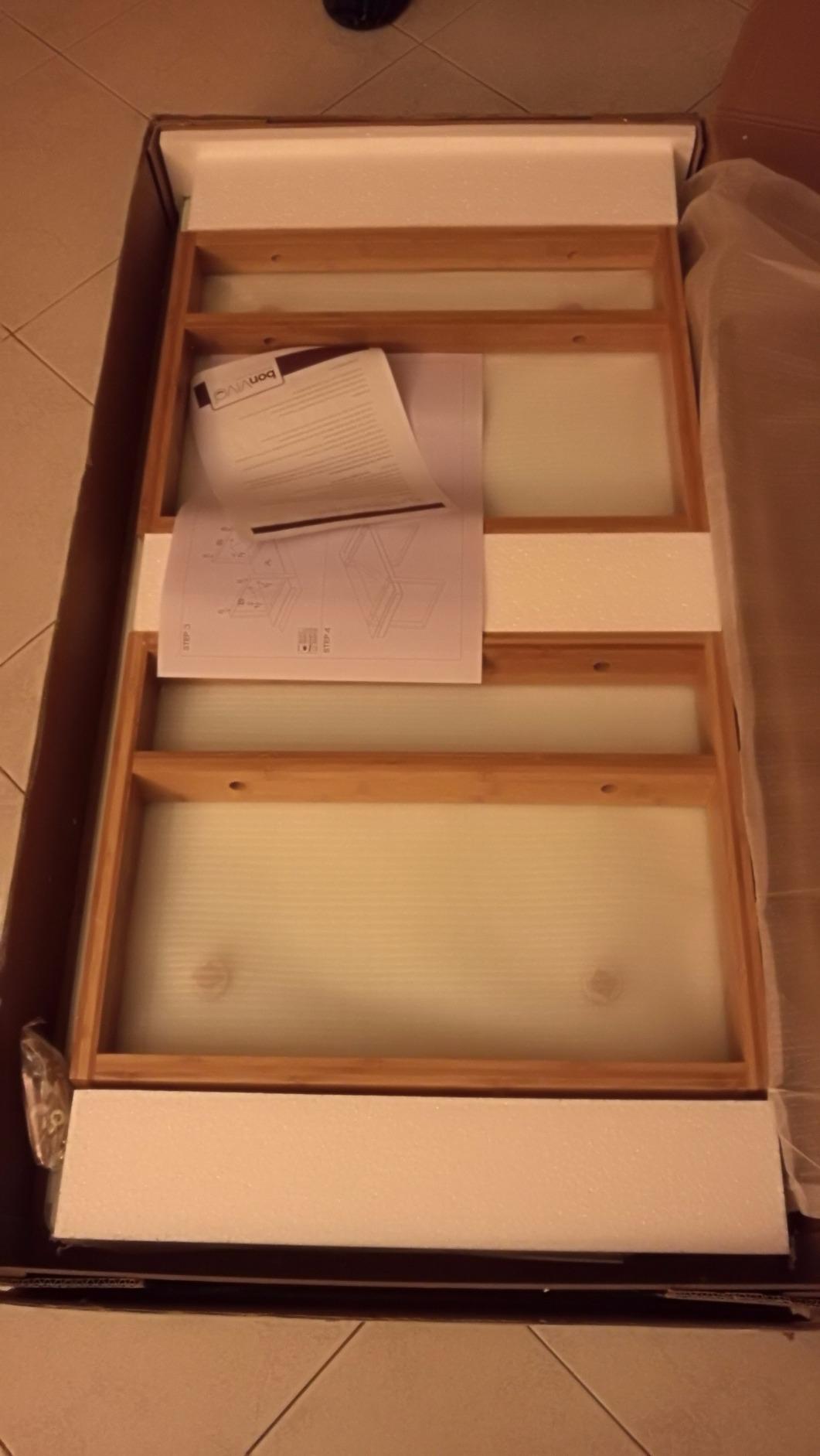 bonVIVO Donatella Scrivania Piccola Bianco H 40 cm Vetro