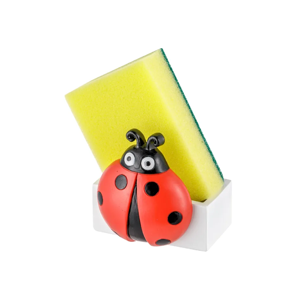 Baroni Home Portaspugna Cucina Coccinella con Spugna