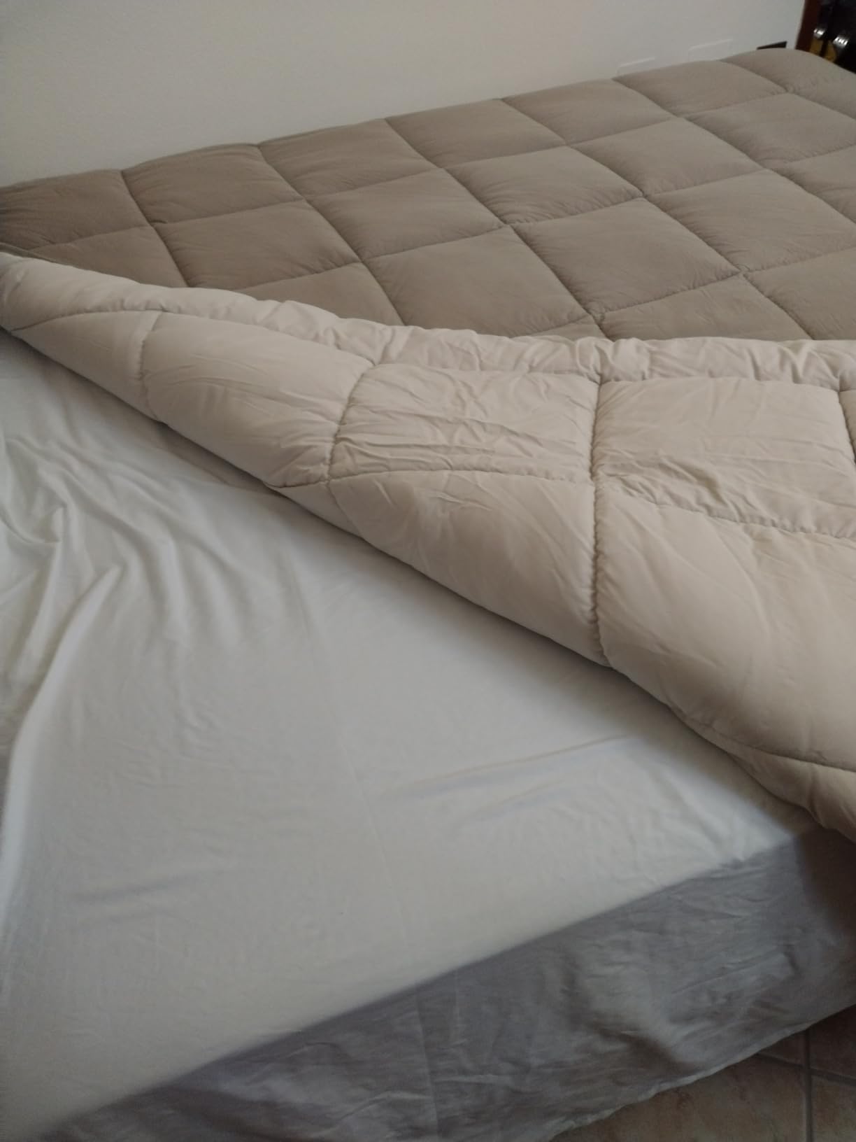 Baroni Home Piumone Matrimoniale 260x260 Righe Blu 350 g/mq anallergico