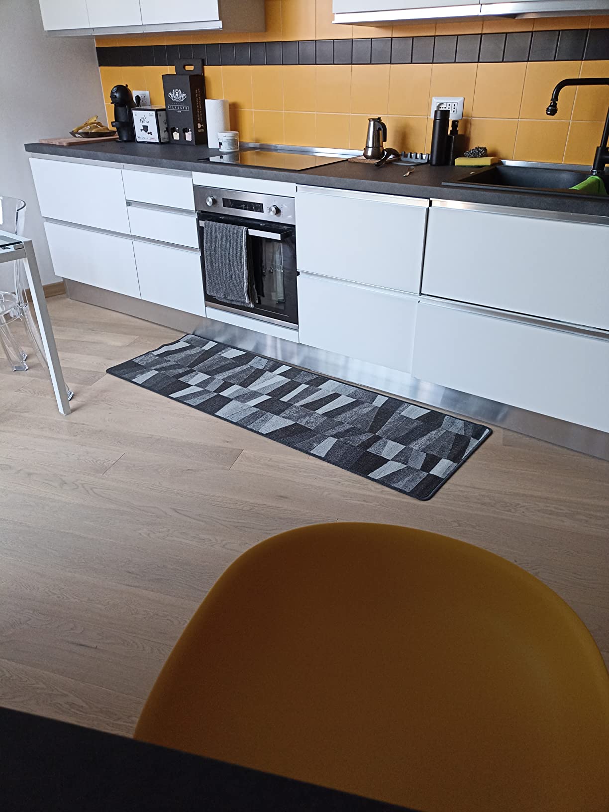 Baroni Home Tappeto Cucina Antiscivolo Beige 57x140 cm
