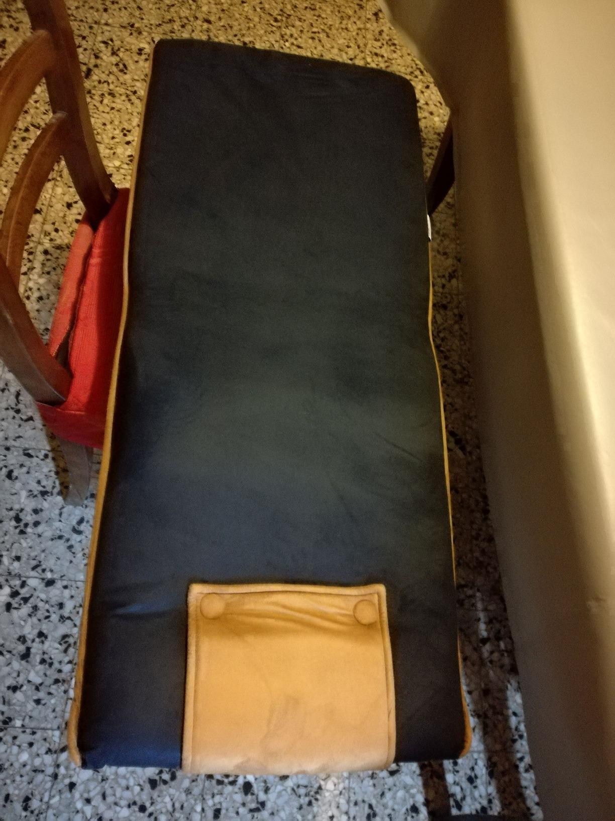 bonVIVO poltrona da terra regolabile imbottita blu lettura
