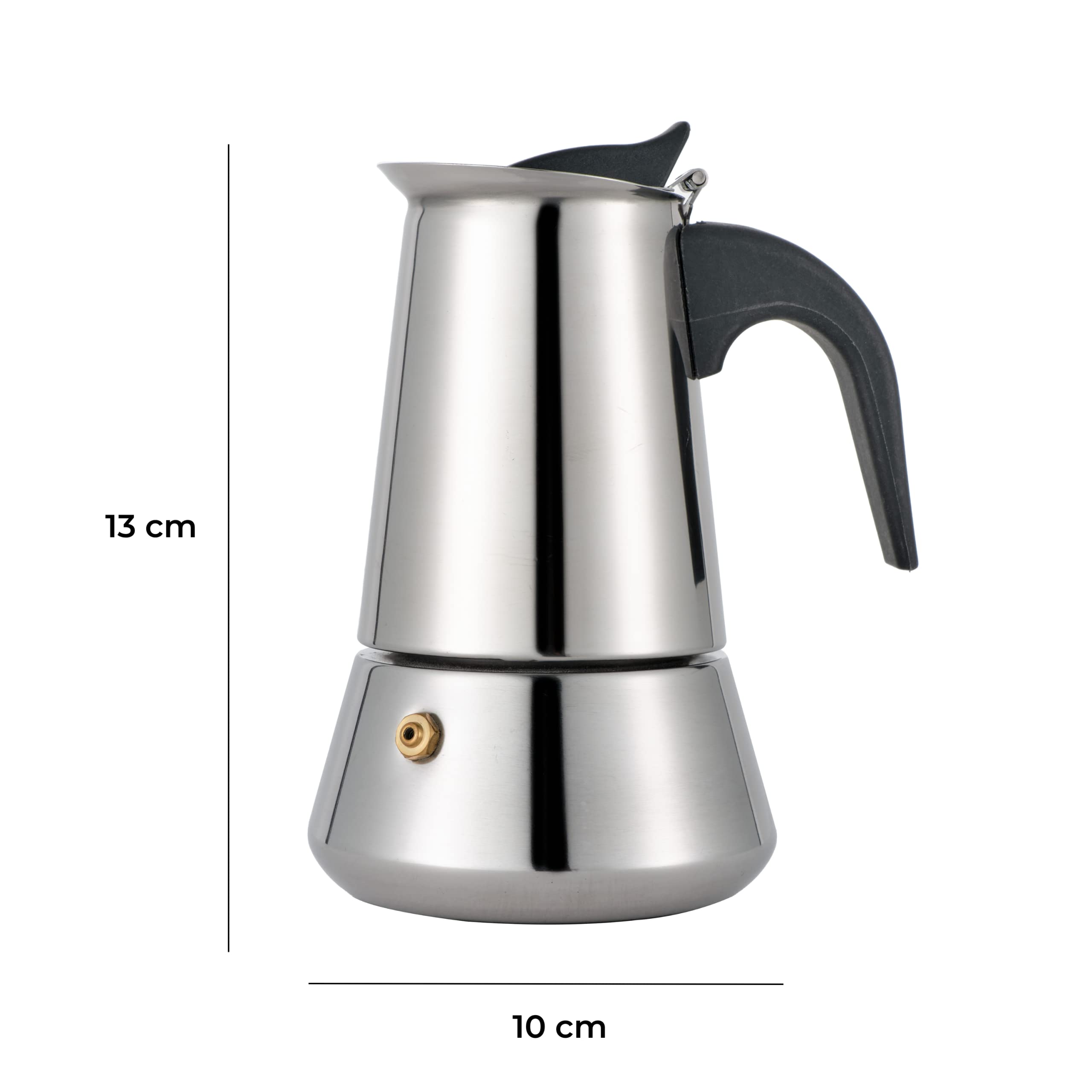 Baroni Moka Express Caffettiera Acciaio 2 Tazzine