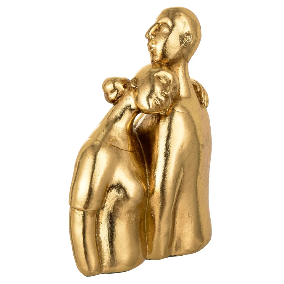 Baroni Home Statuetta Decorativa Abbraccio Oro 20 cm