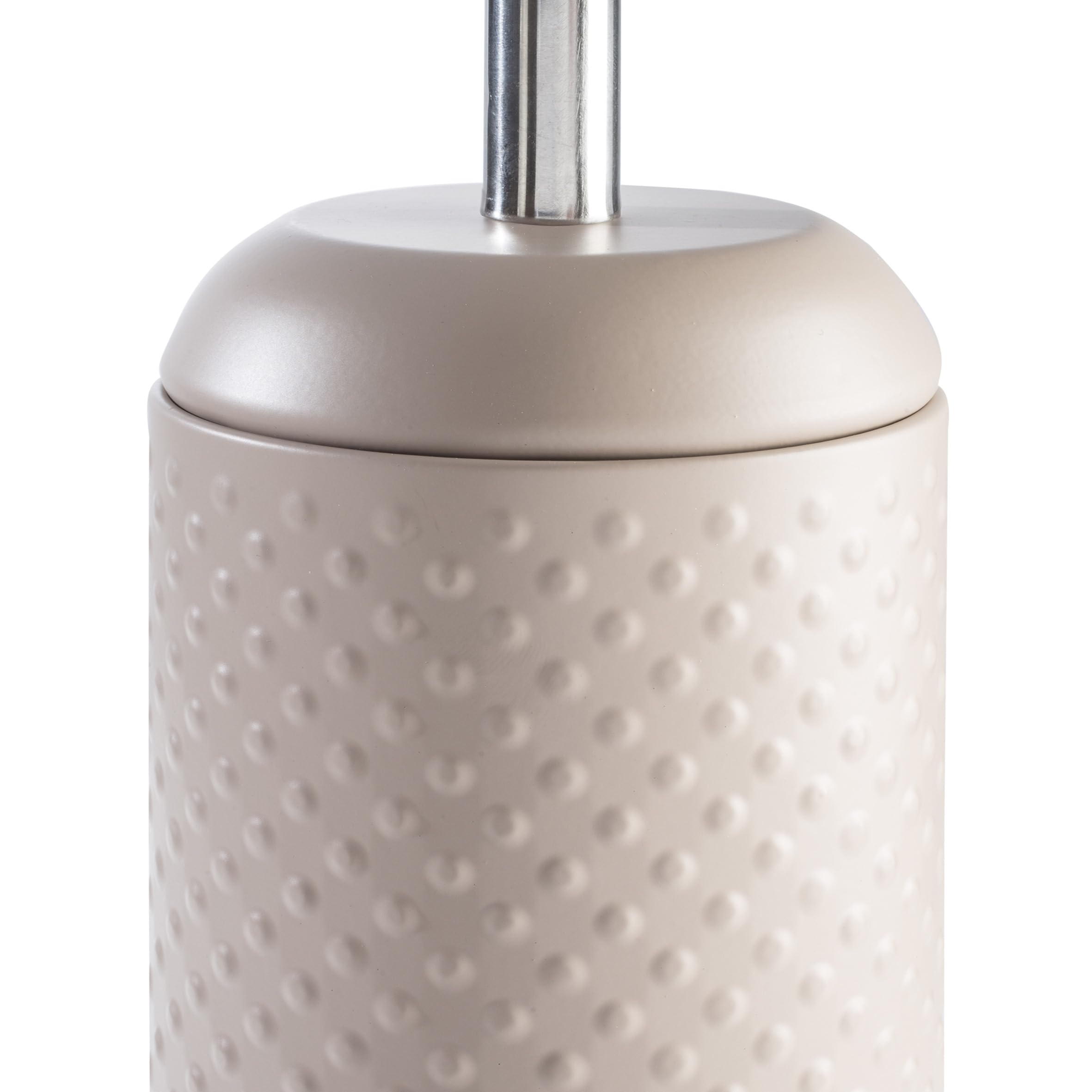 Baroni Home Dotty Portascopino Tortora Metallo con Scopino