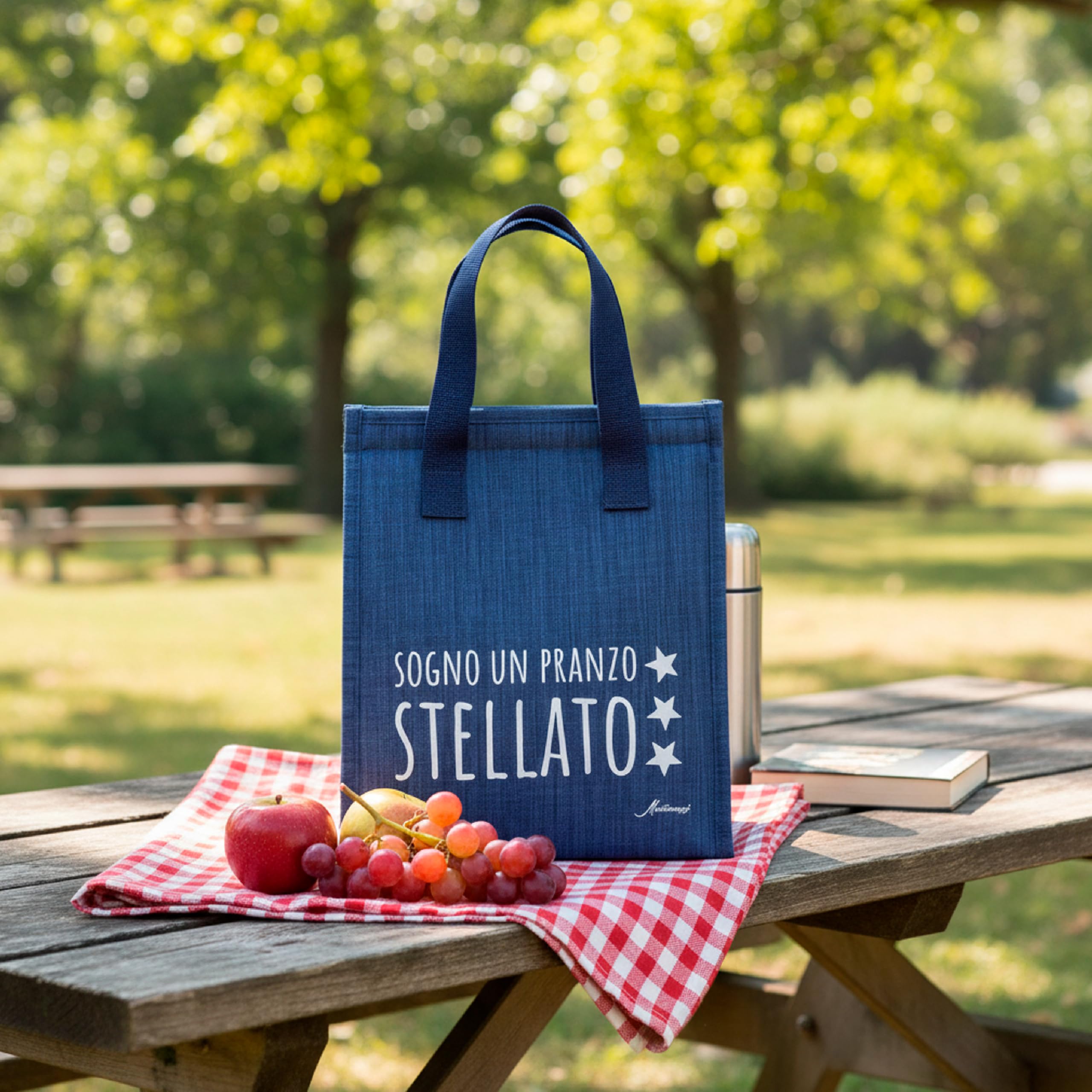 Baroni Home Borsa Porta Pranzo Termica 6L Sogno Stellato idrorepellente