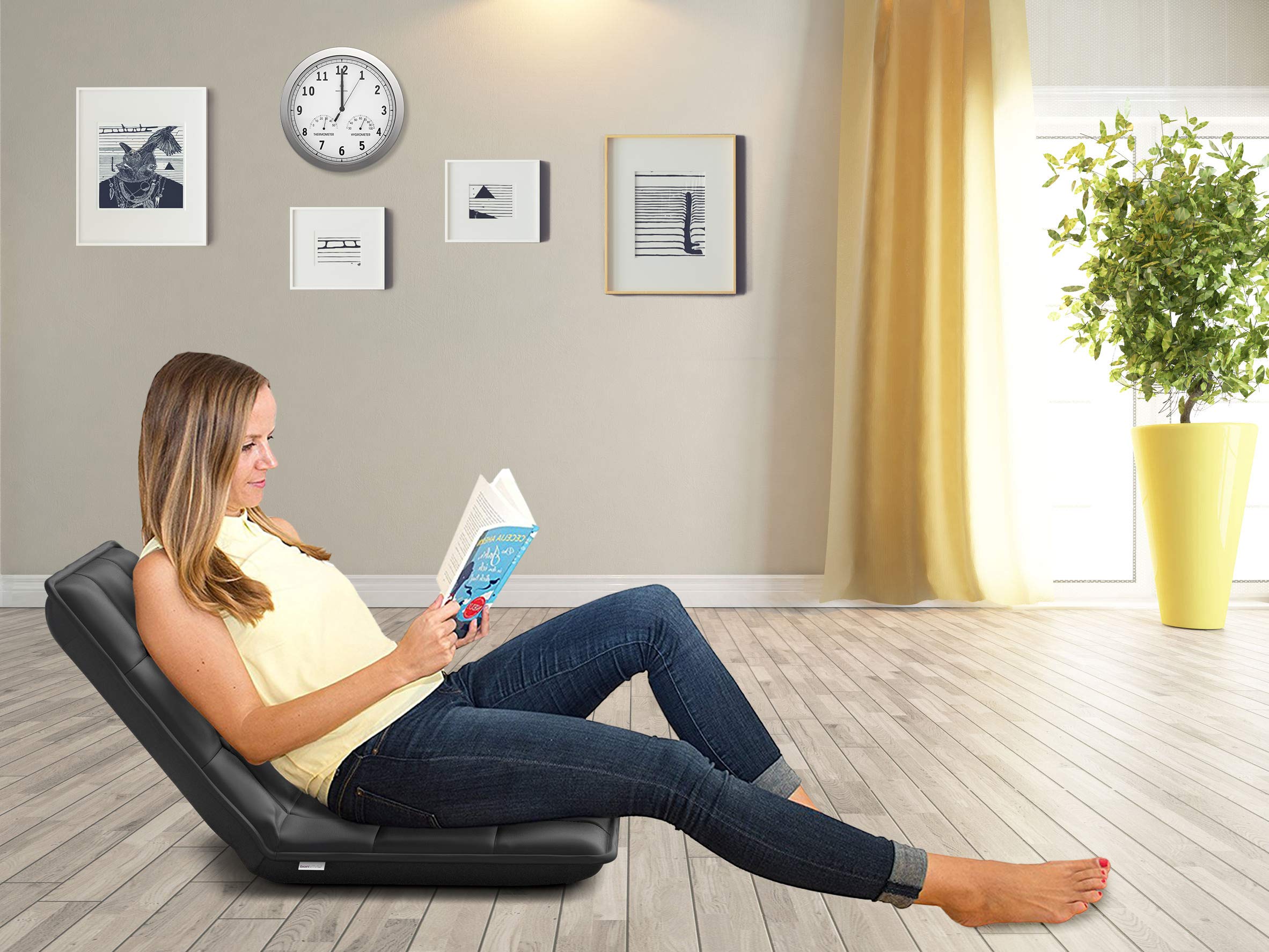 bonVIVO EASY Comfort Poltrona da Terra Pieghevole 5 Posizioni