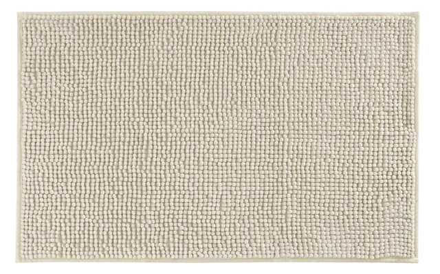 Baroni Home Tappeto Bagno Ciniglia Panna 50x80 cm Antiscivolo