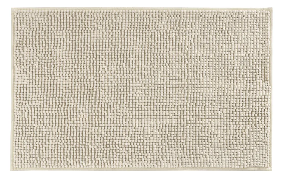 Baroni Home Tappeto Bagno Ciniglia Panna 50x80 cm Antiscivolo