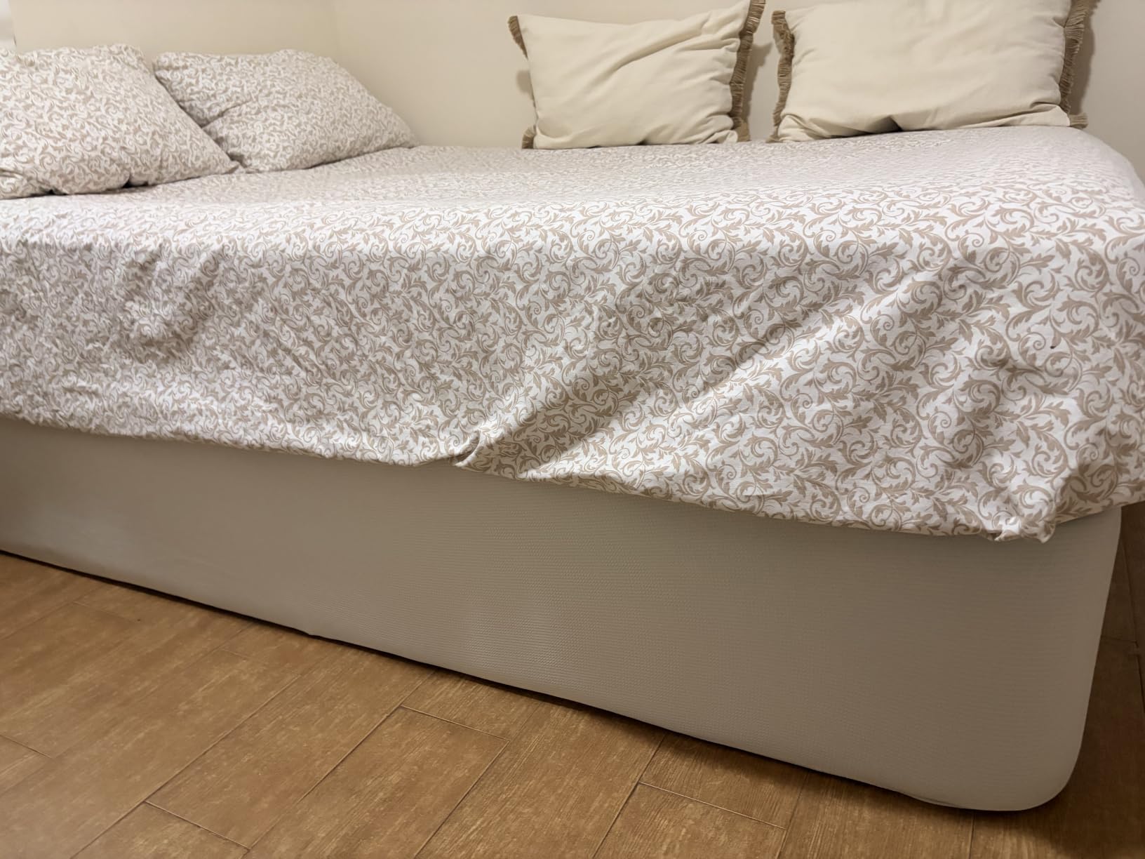 Textilhome Coprisommier Elastico Bianco 180x200 cm King Size