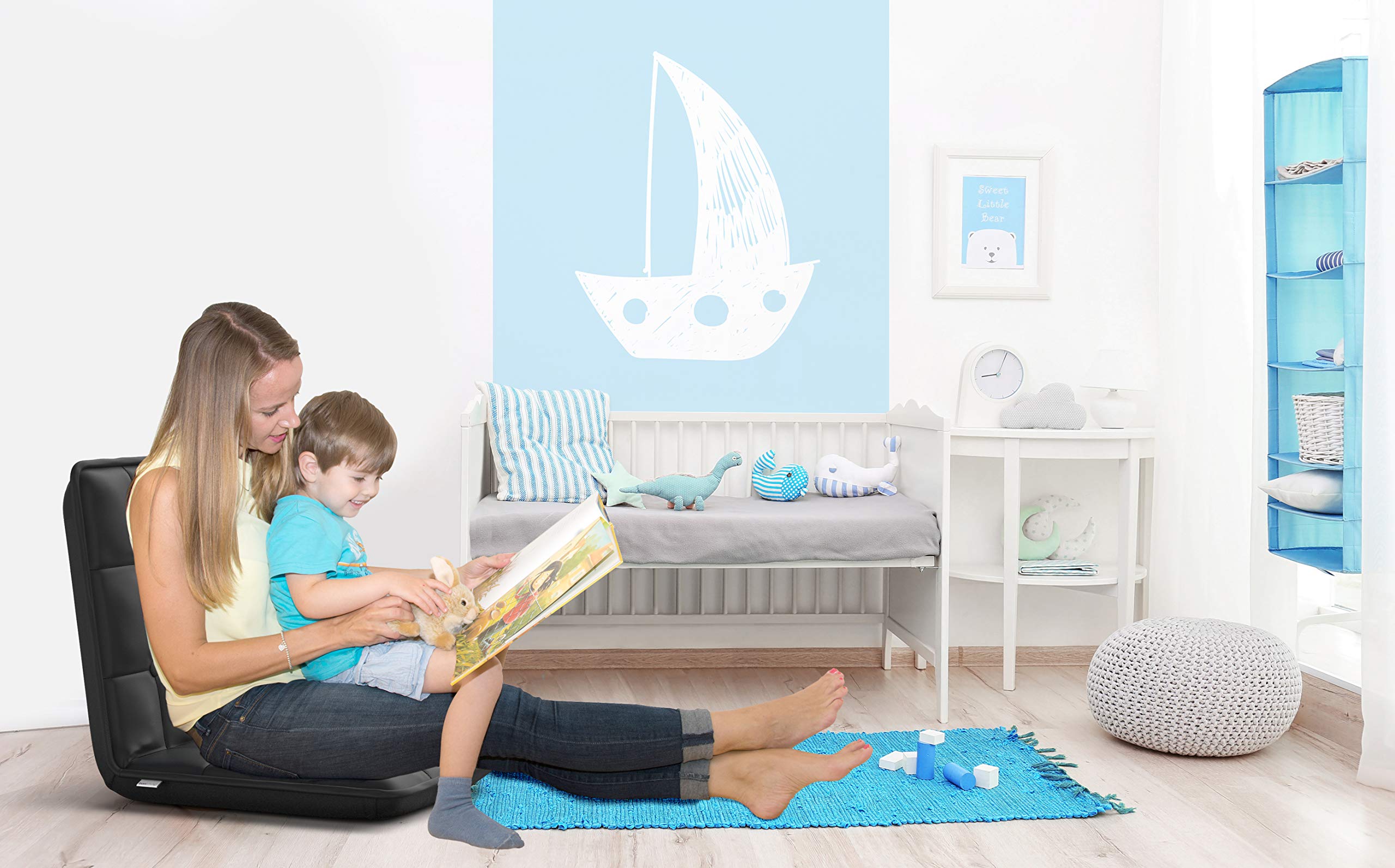 bonVIVO EASY Comfort Poltrona da Terra Pieghevole 5 Posizioni
