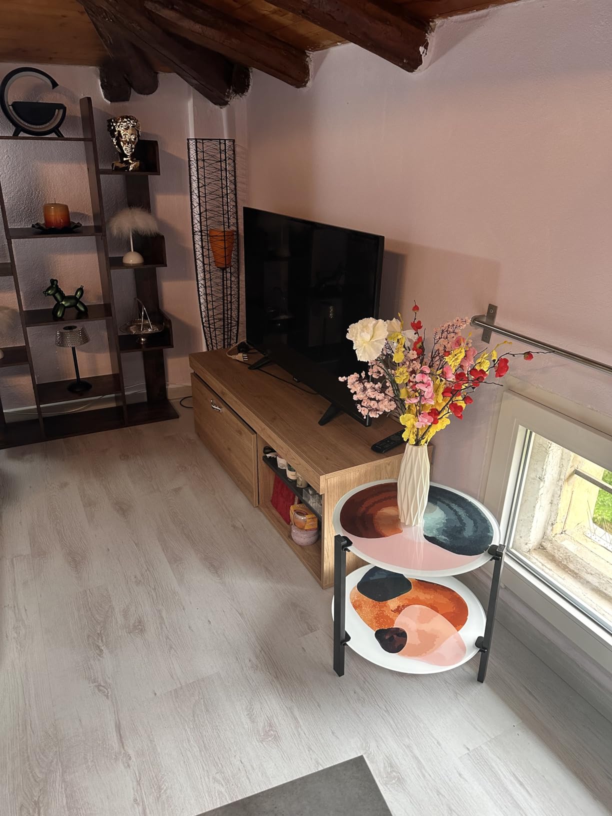Baroni Home tavolino vetro Biliardo 42x42x40 cm soggiorno