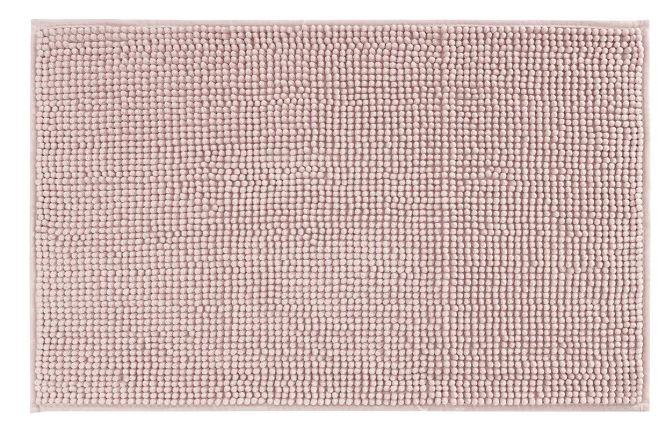 Baroni Home Tappeto Bagno Ciniglia Rosa 50x80 cm Antiscivolo