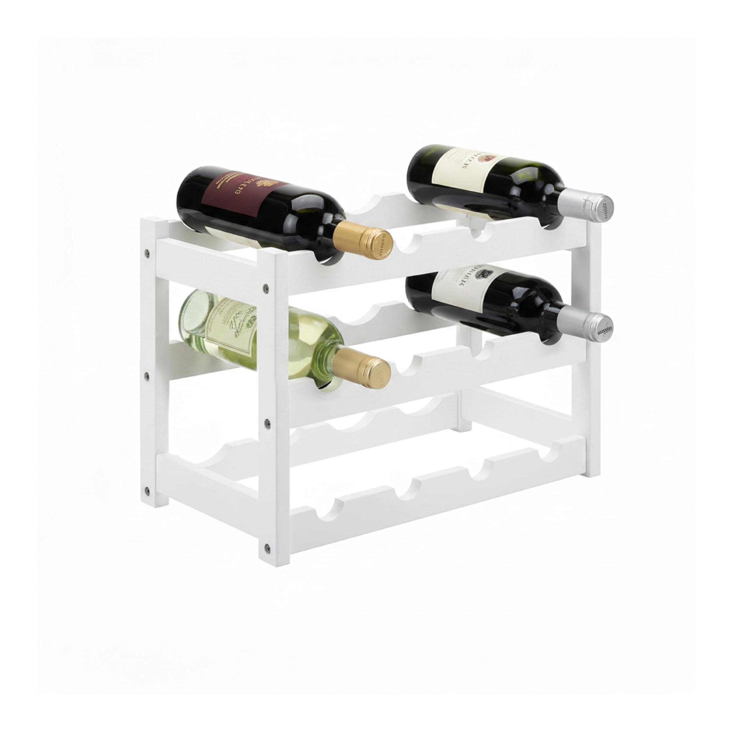 Baroni Home Cantinetta Portabottiglie 12 Bottiglie 24x46x30 Nero