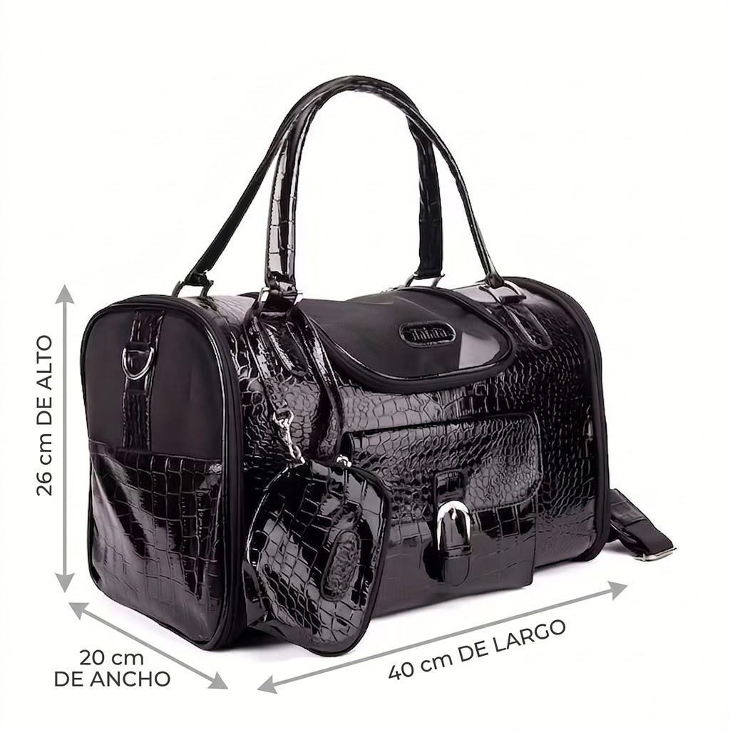 PetPlus Luxor borsa trasporto cani nera fino a 6 kg