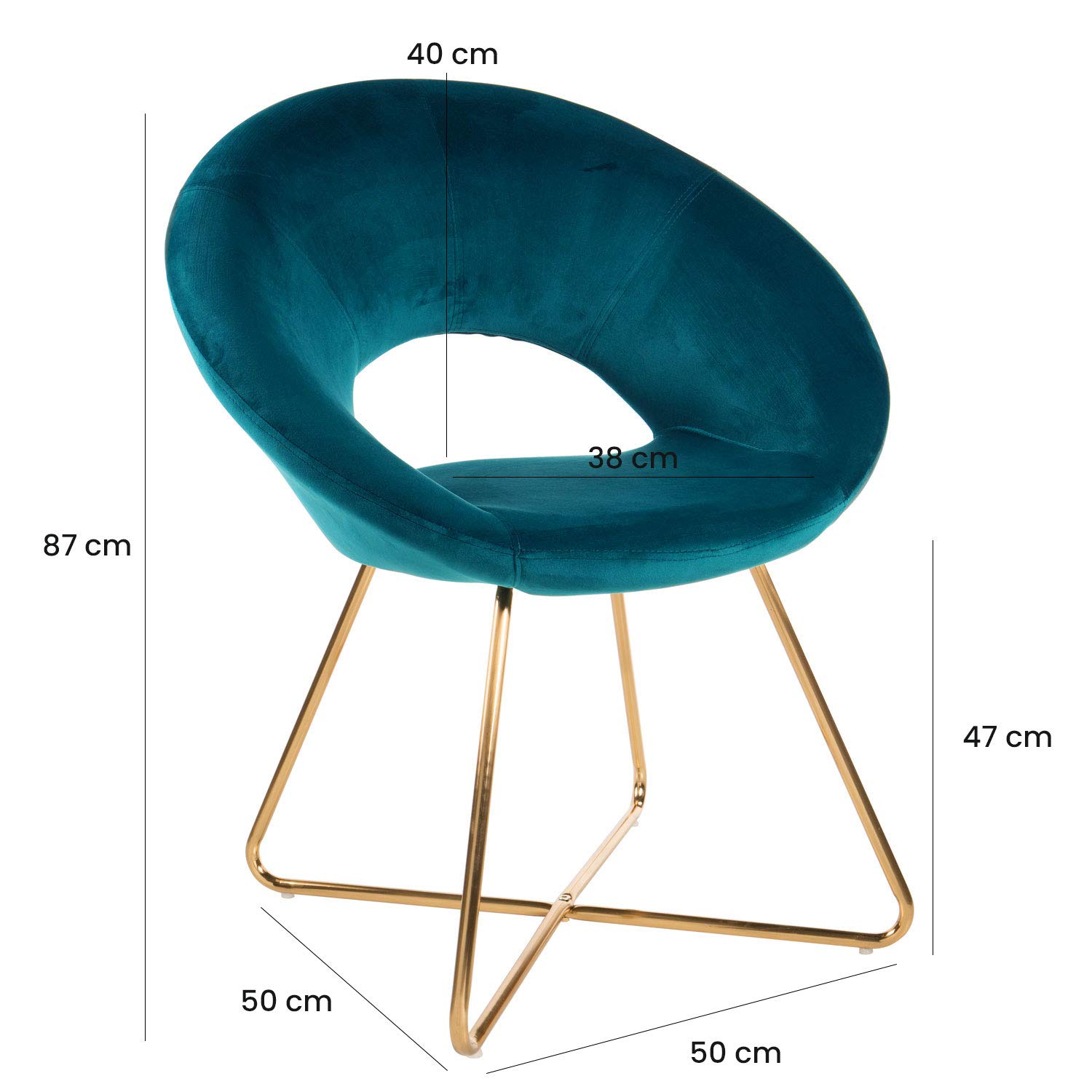 Baroni Home Montemaggi poltrona velluto petrolio gambe oro