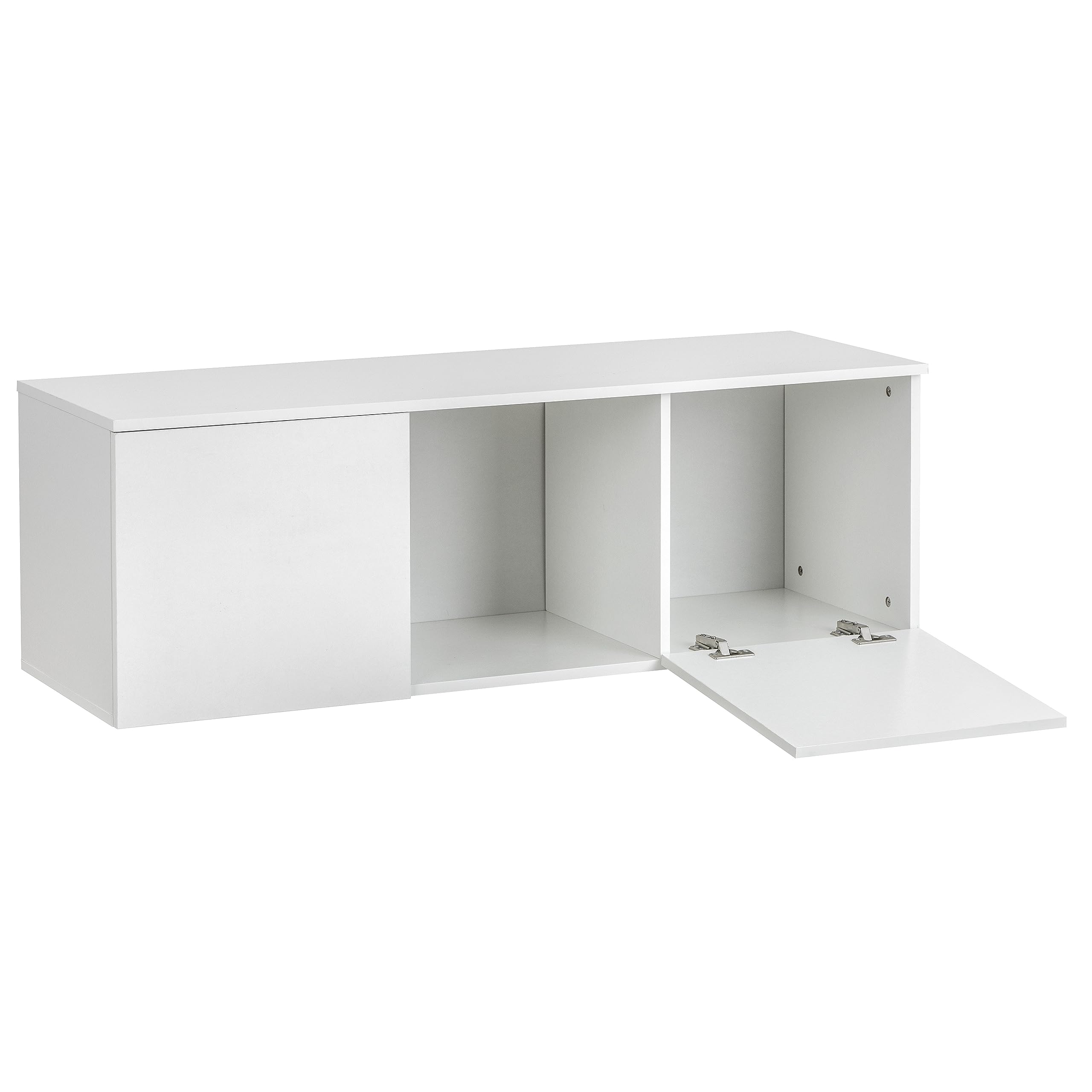 Baroni Home Mobile TV 2 Sportelli 1 Ripiano Bianco 120 cm