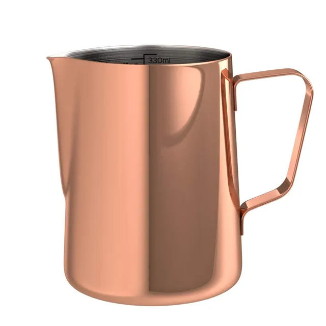 bonVIVO Muvo Lattiera Acciaio Inox 330 ml Argento Graduata