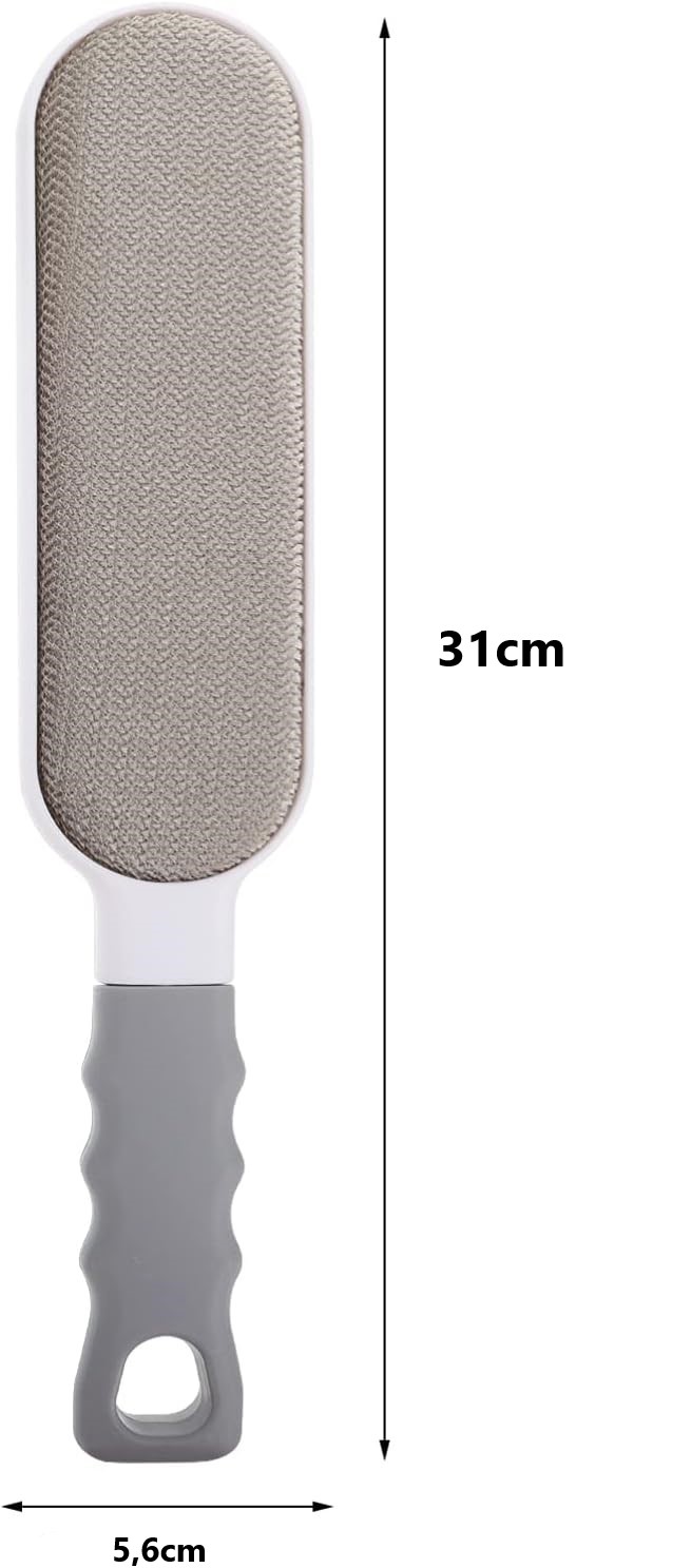 PetPlus Spazzola Levapeli 31 cm Bianco Grigio in Velluto