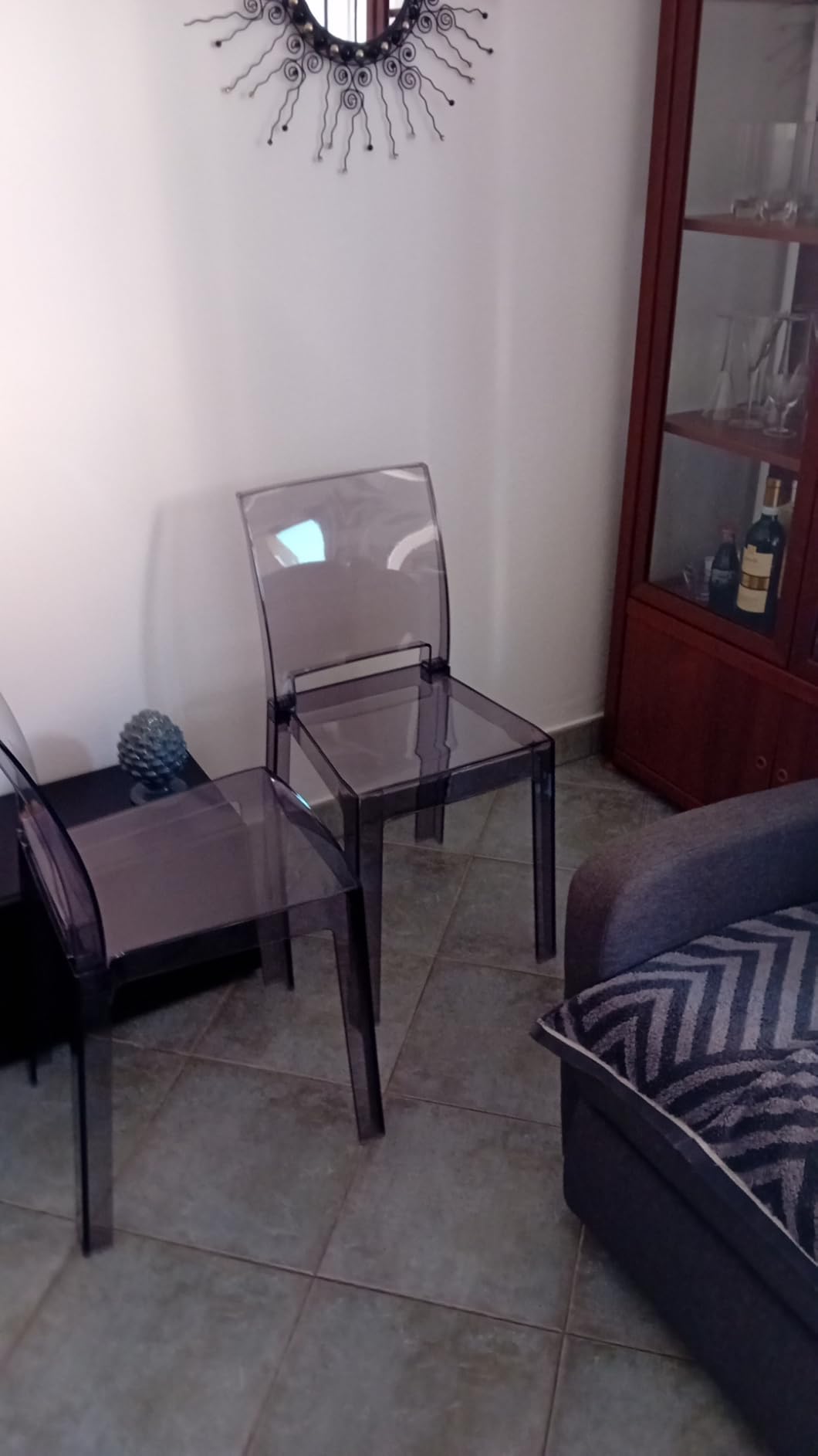 Baroni Home Sedie Policarbonato Trasparente 36x81x43 cm 4 Pezzi