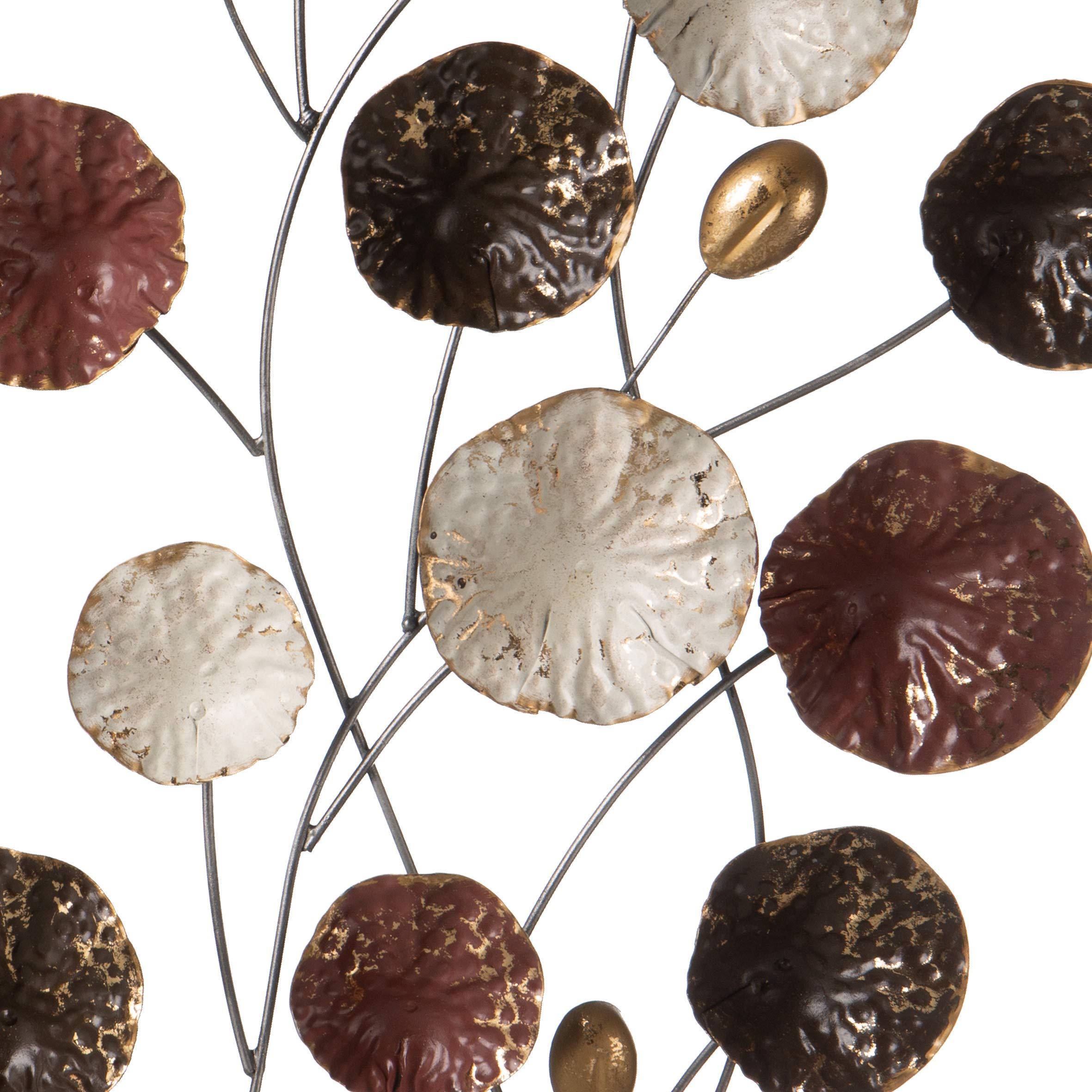 Baroni Ramo Fiori quadro 3D metallo bronzo 51x91 cm