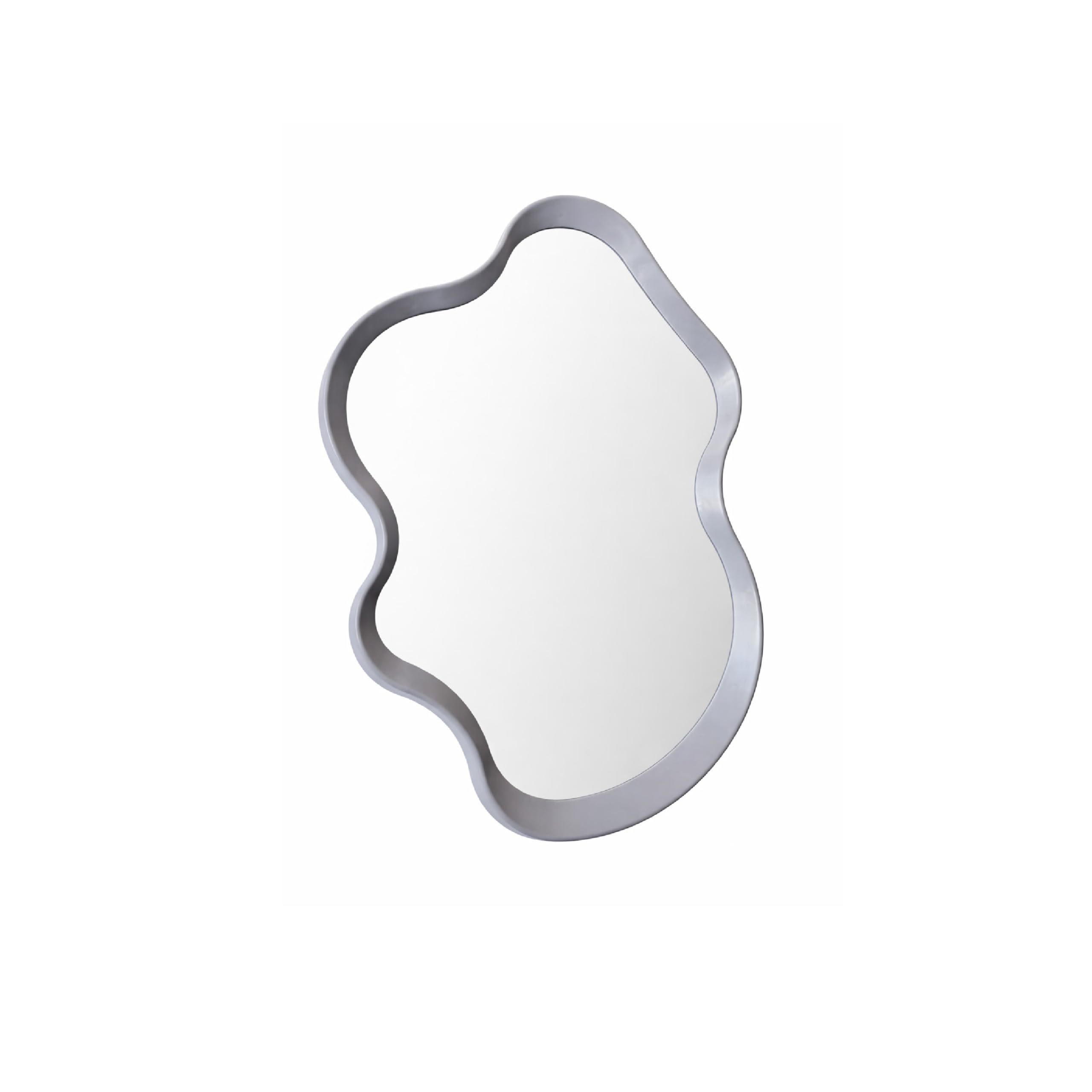 Baroni Home Specchio da parete ondulato bianco 50x120 cm