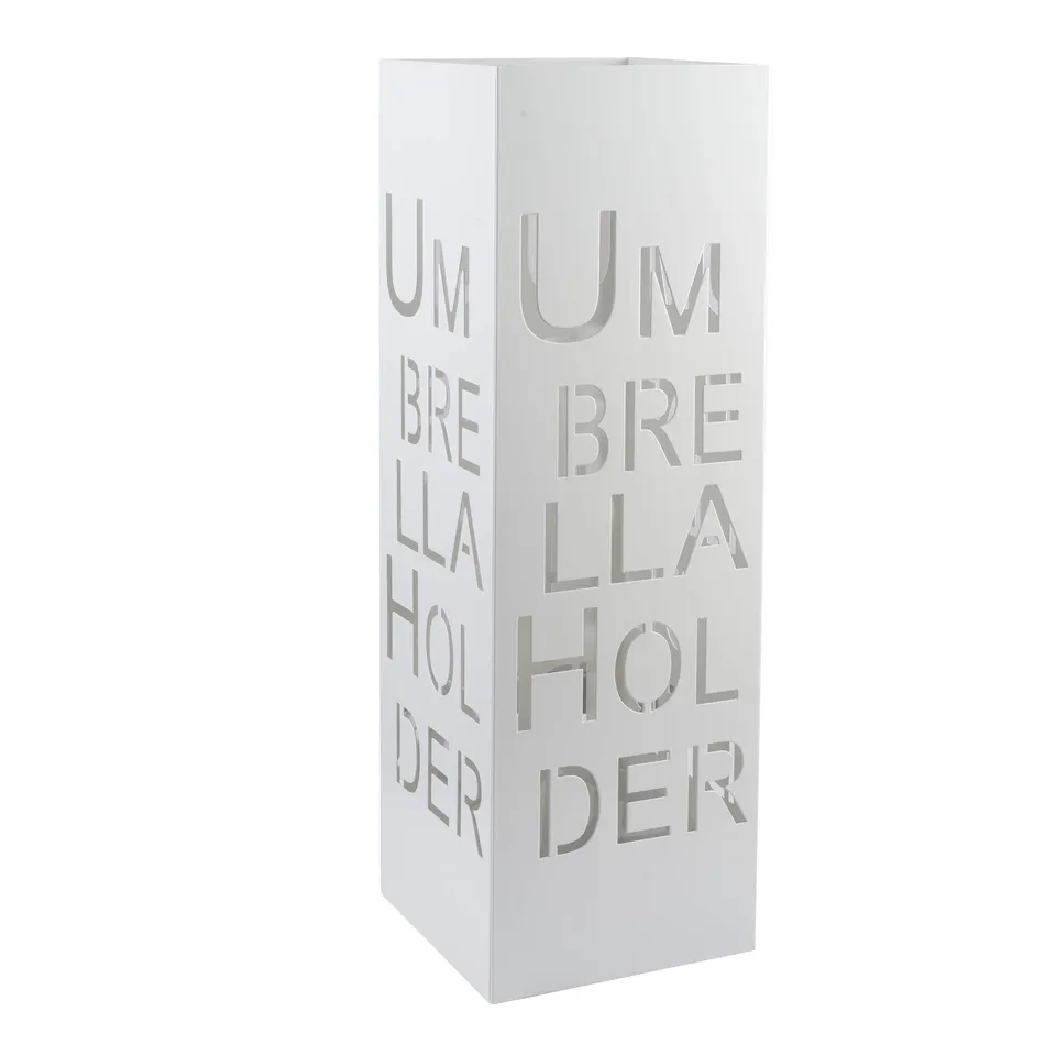Baroni Home Portaombrelli Umbrella Holder Bianco 15,5x15,5x49